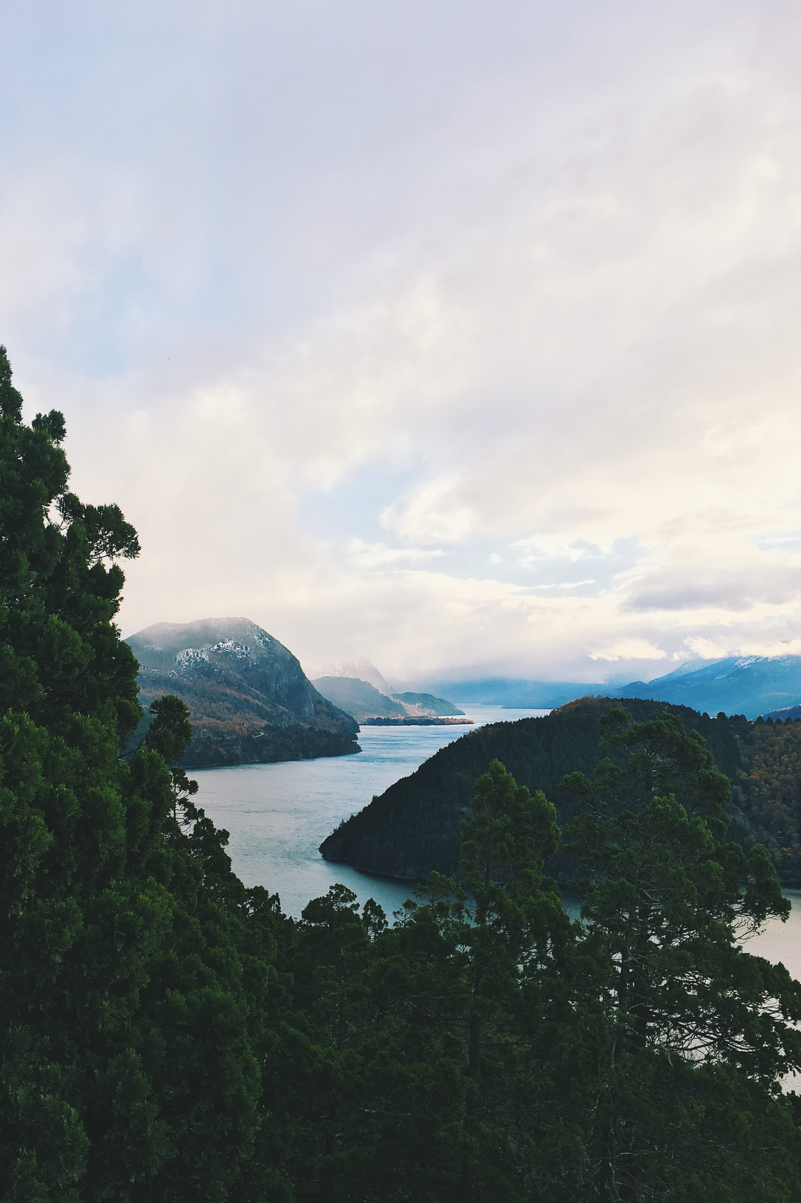 non-urban scene, plant, 4K, nature, land, cloud - sky, day, hill, argentina, patagonia, valley, landscape, tranquil scene, bush, clouds, mist, beauty in nature, Phone HD Wallpaper