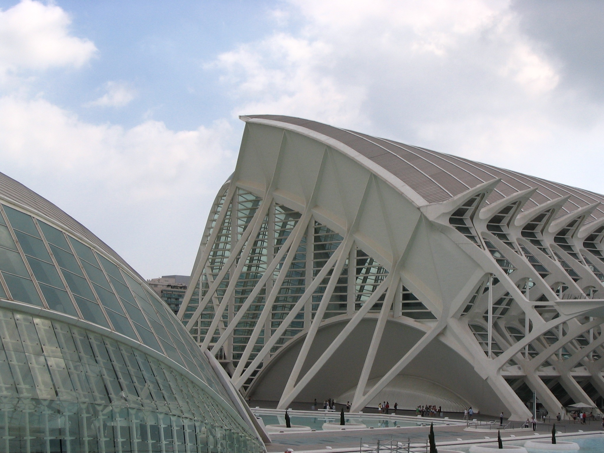 modern architecture, spain, culture, no people, ciudad de las artes y las ciencias, sky, building, valencia, science, low angle view, architecture, day, HD Wallpaper