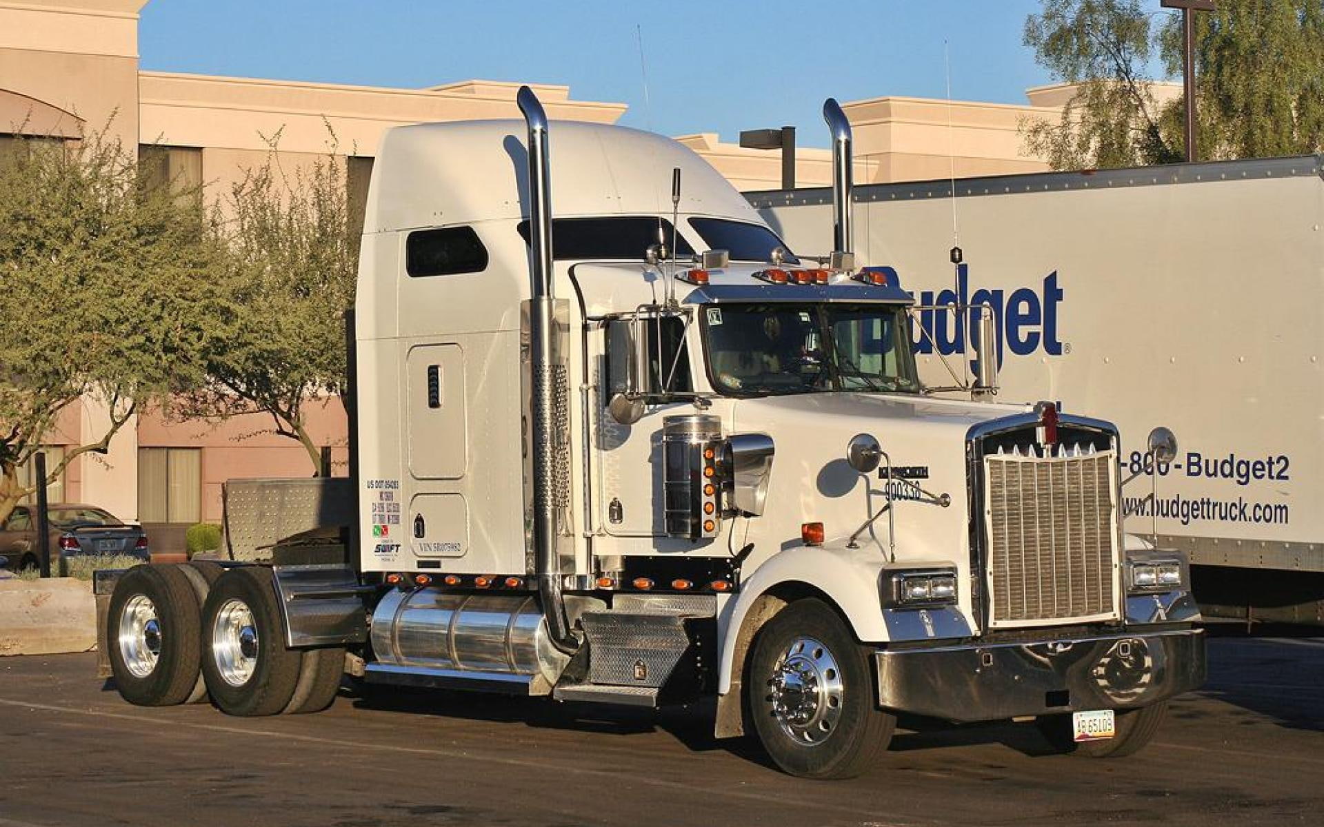 semi, 1080P, w900, tractor, kenworth, HD Wallpaper