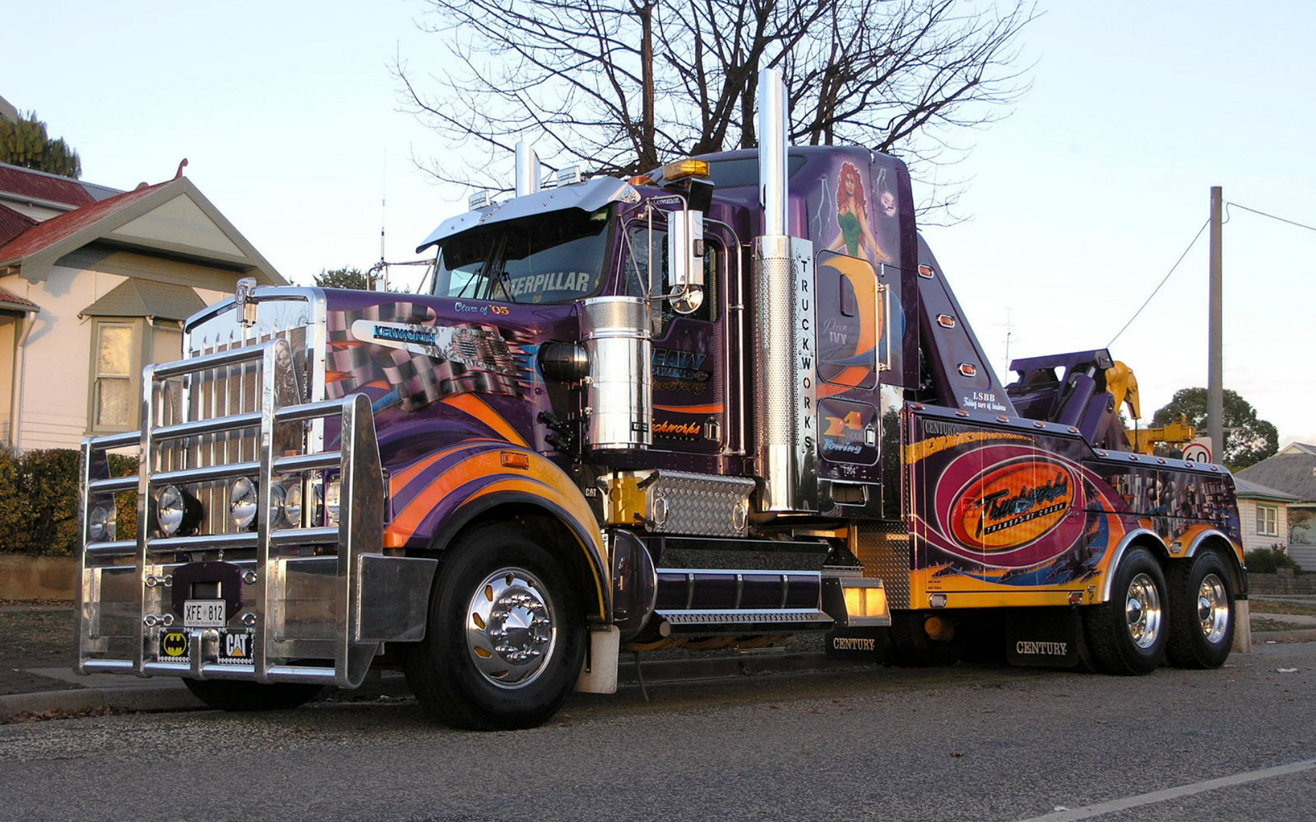 tractor, w900, kenworth, 1080P, semi, HD Wallpaper