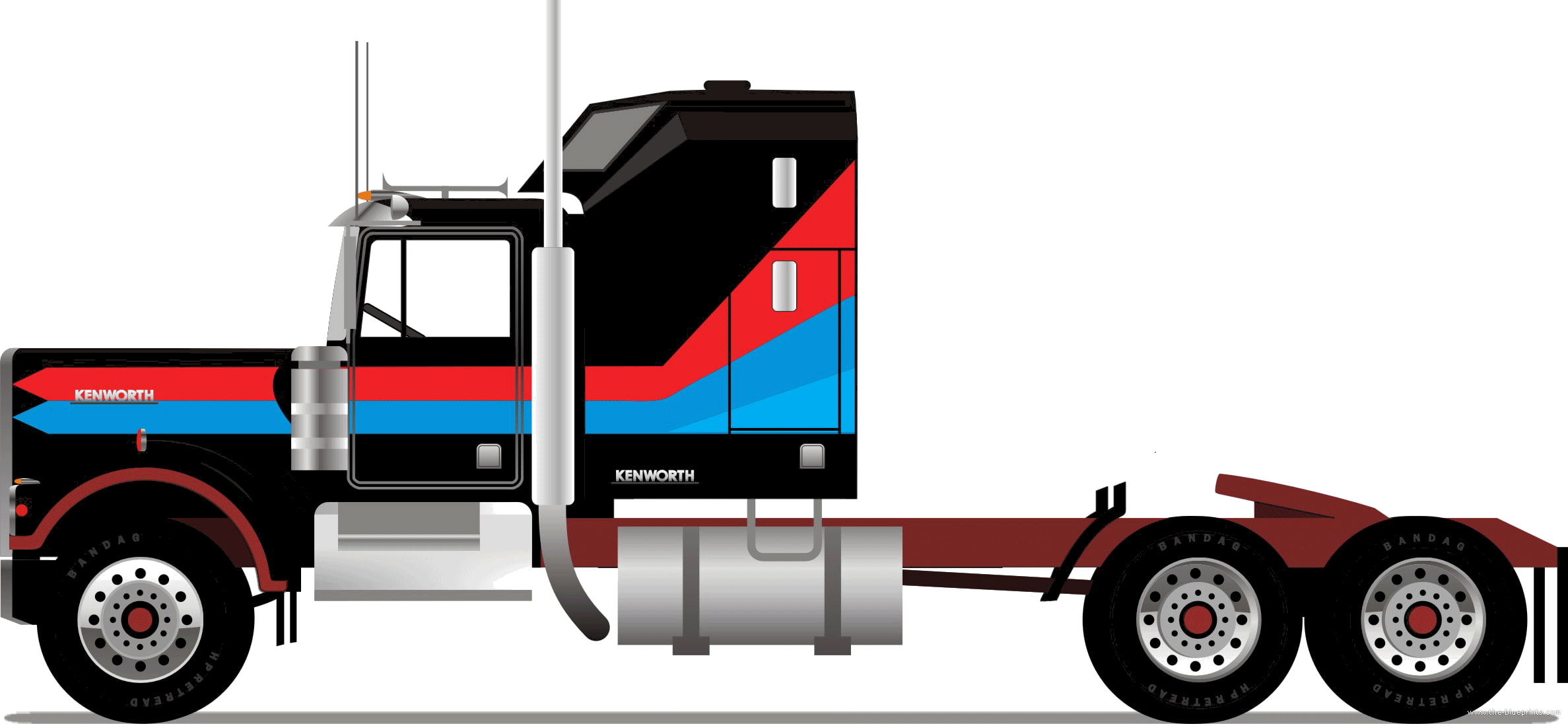 1080P, tractor, w900, kenworth, semi, HD Wallpaper