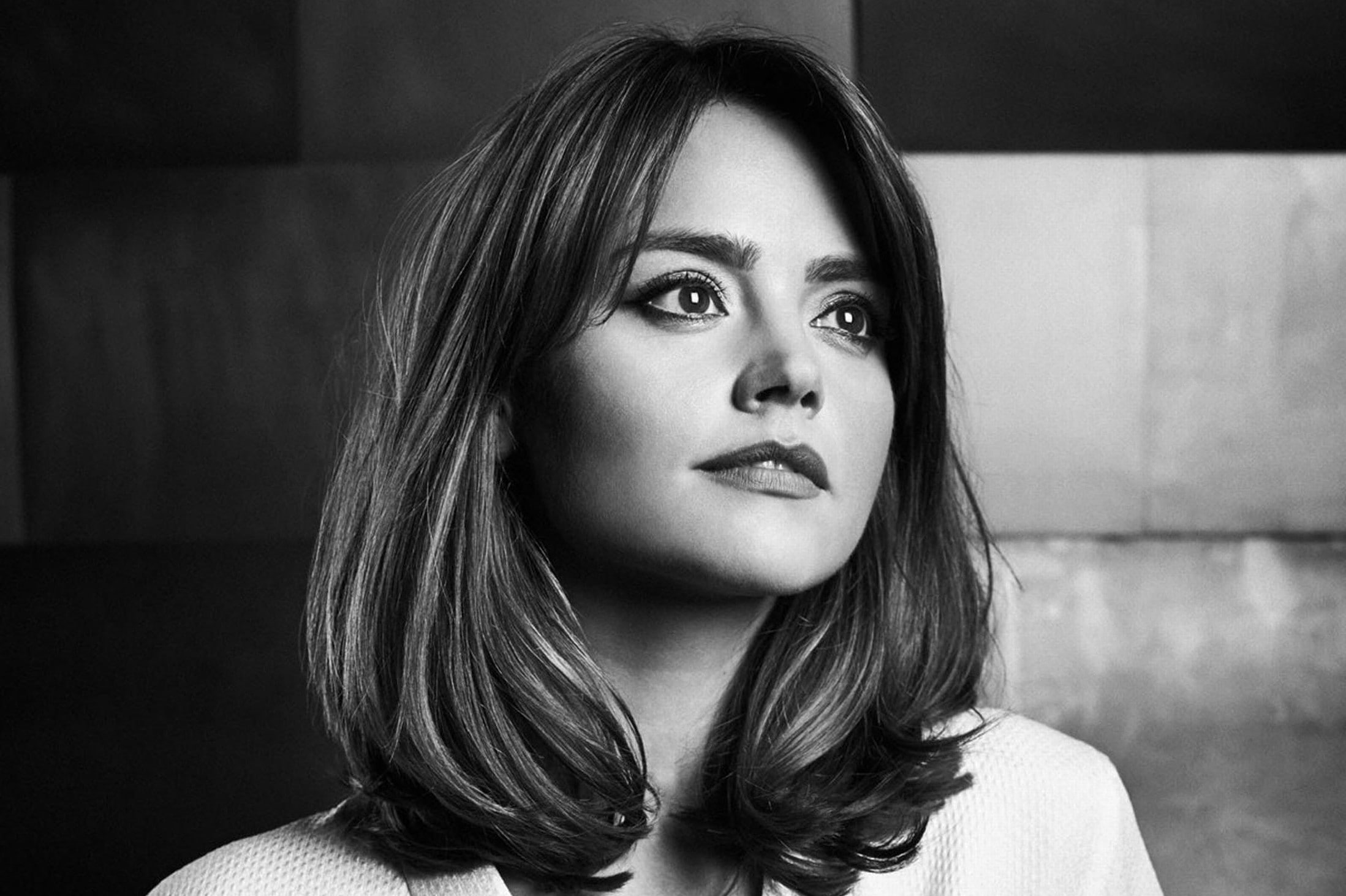 women, long hair, fashion, looking at camera, human face, young women, young adult, portrait, jenna coleman women, 1080P, indoors, hair, headshot, perfection, HD Wallpaper