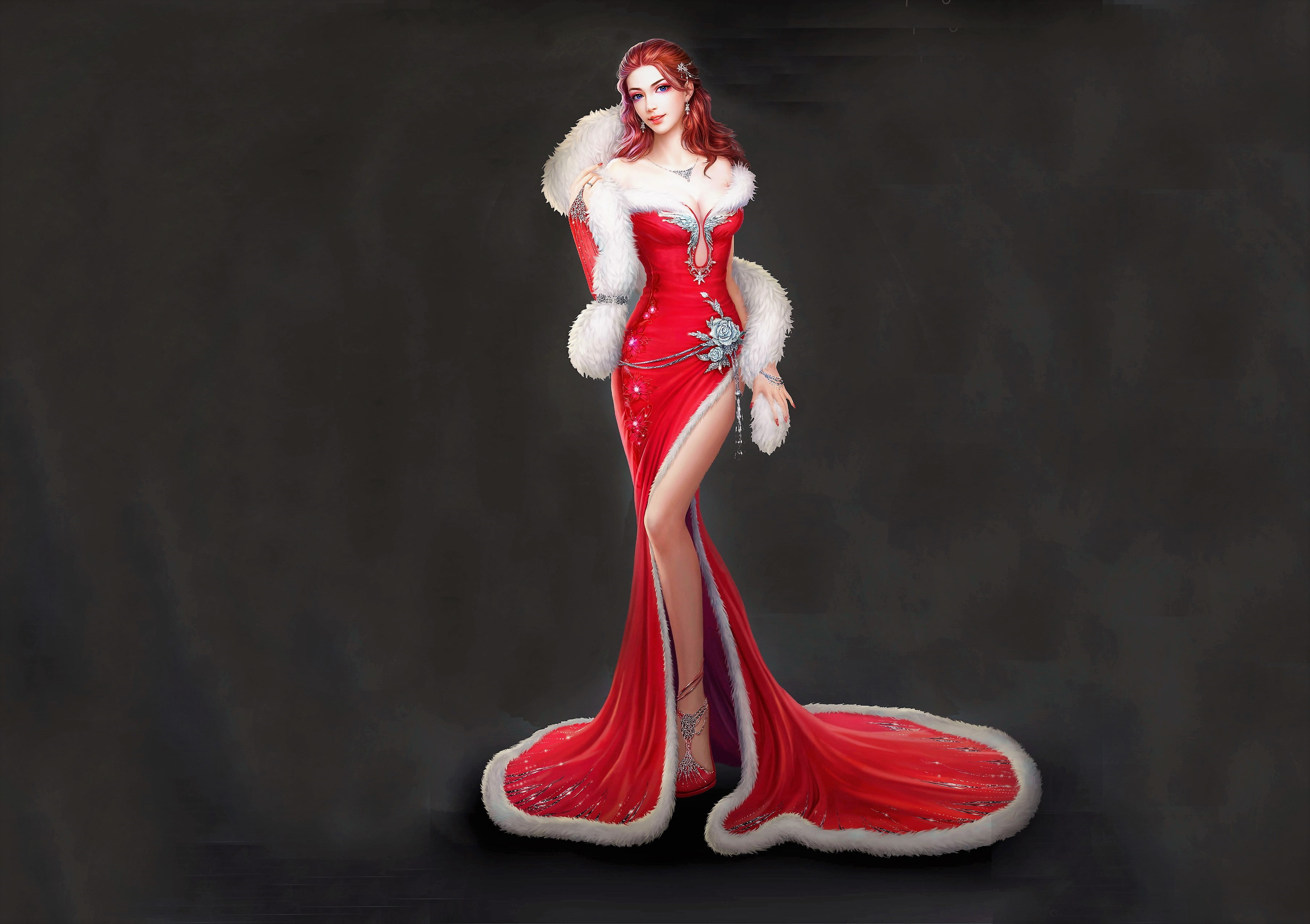 world, girl, game, 2K, video, perfect, pretty, fantasy, redhead, woman, HD Wallpaper