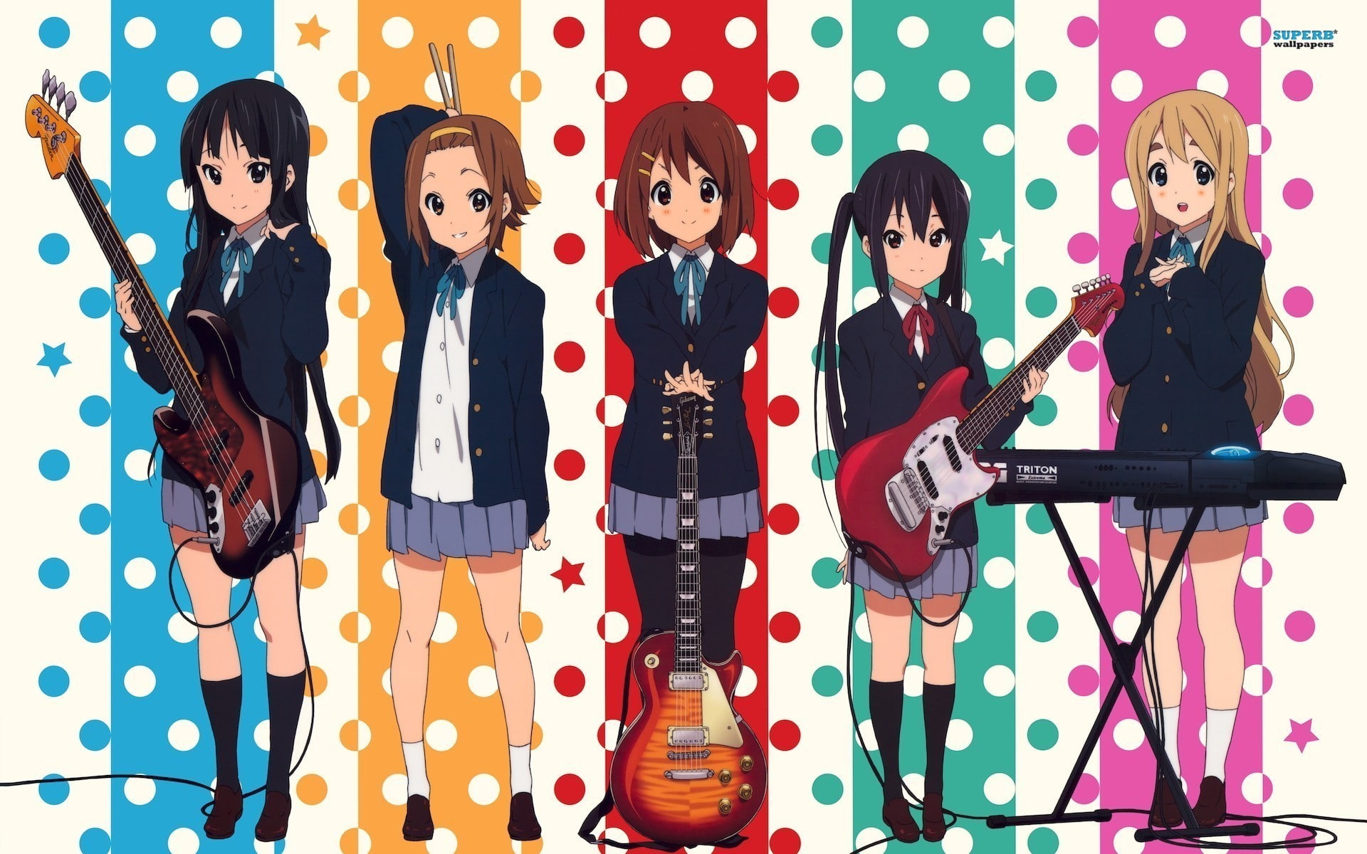 young women, women, event, child, Hirasawa Yui, music, looking at camera, childhood, females, anime, casual clothing, fashion, Nakano Azusa, lifestyles, HD Wallpaper