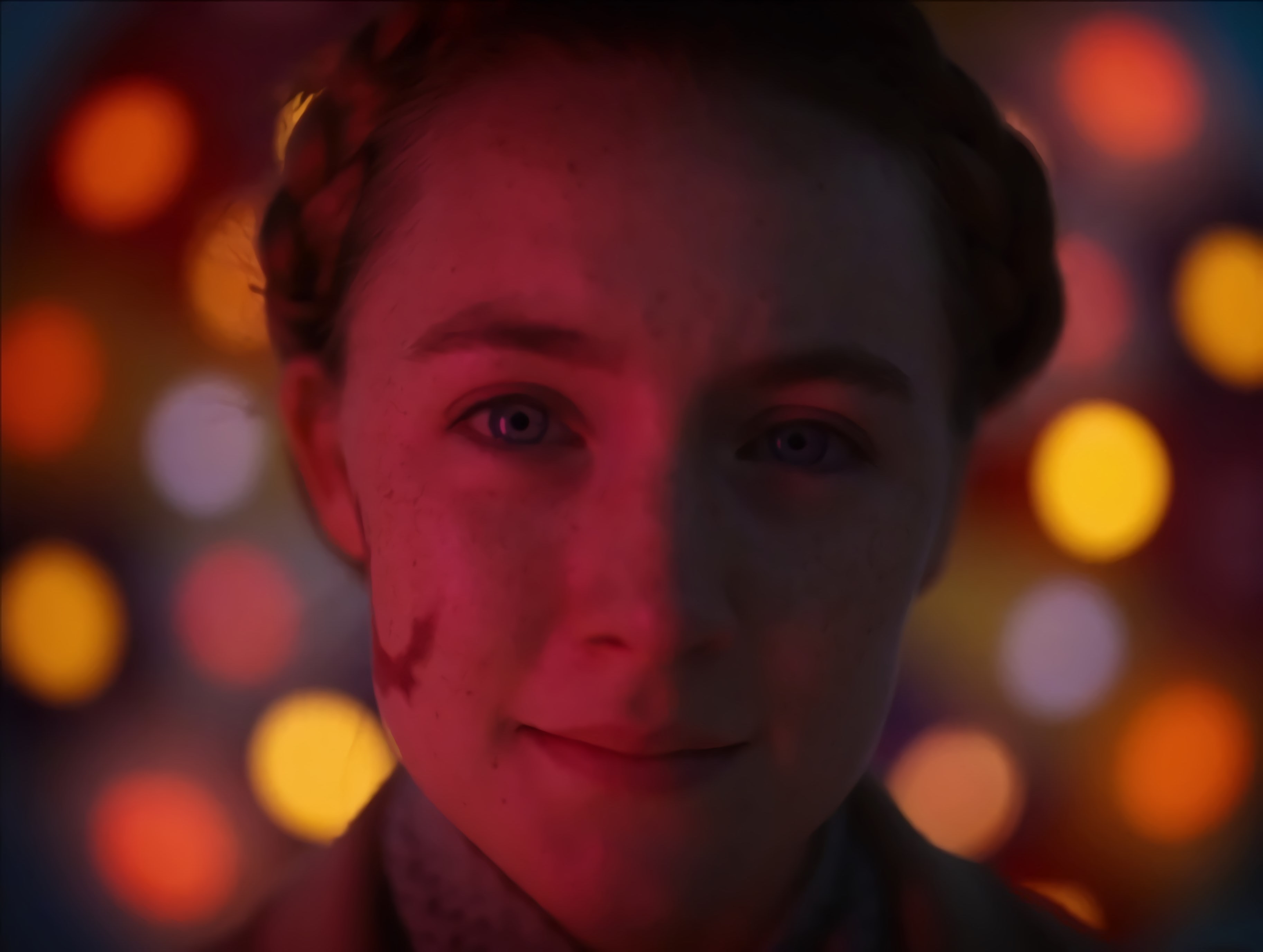 indoors, human face, the grand budapest hotel, front view, illuminated, one person, 2K, young adult, close-up, serious, body part, focus on foreground, HD Wallpaper