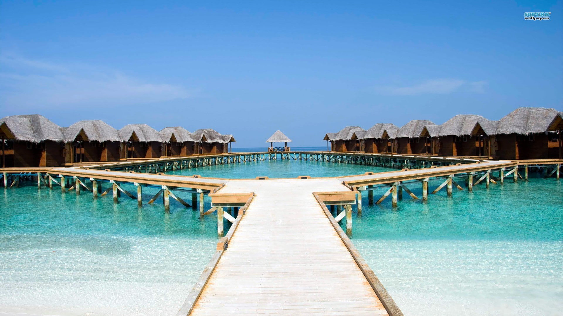 swimming pool, pool, hotel, day, sky, outdoors, pier, clear sky, luxury, beauty in nature, water, travel destinations, tourist resort, architecture, copy space, HD Wallpaper
