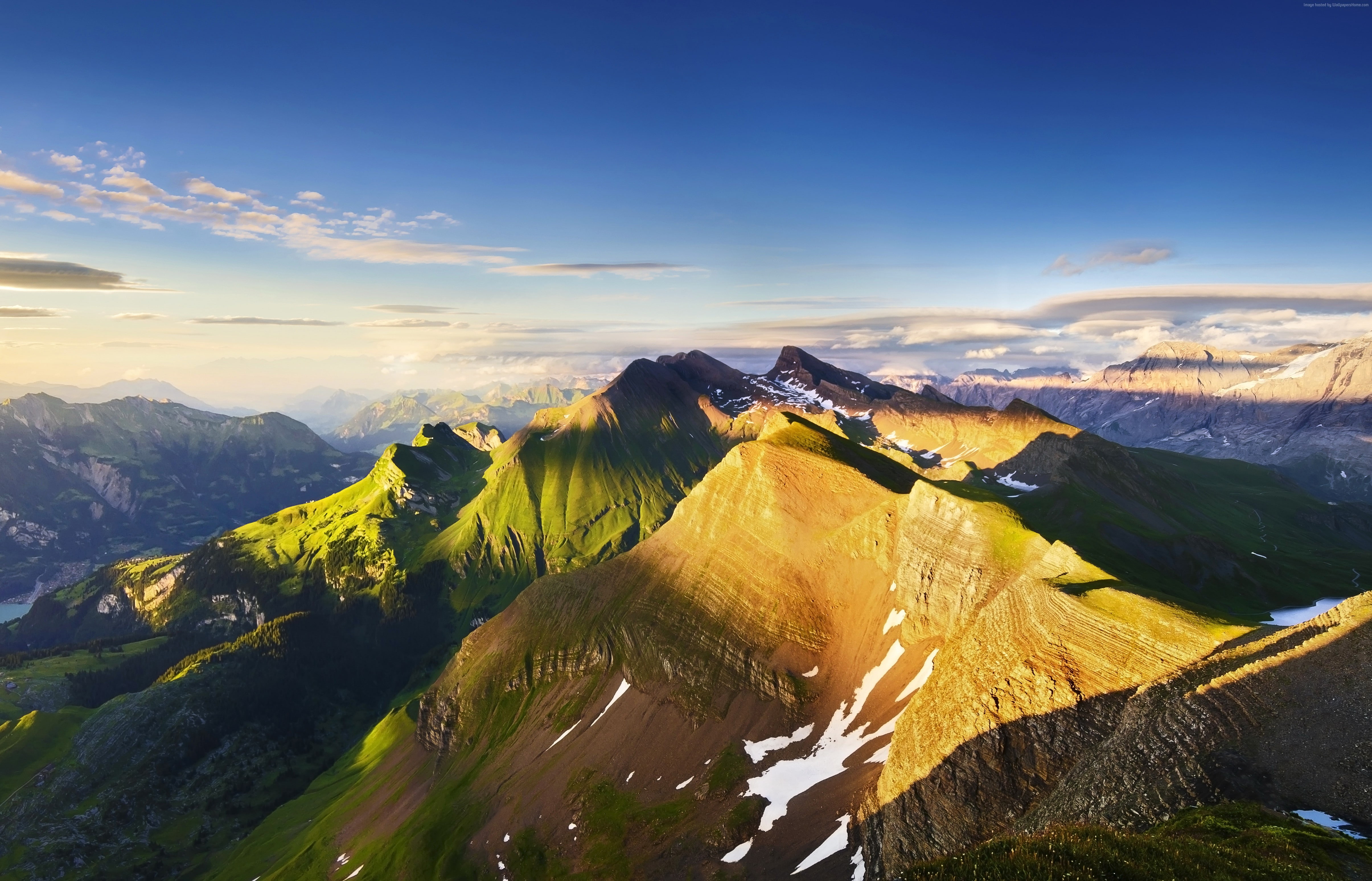 8k pics, 4K, clouds, Alps, Mountains, 4k, sky, HD Wallpaper