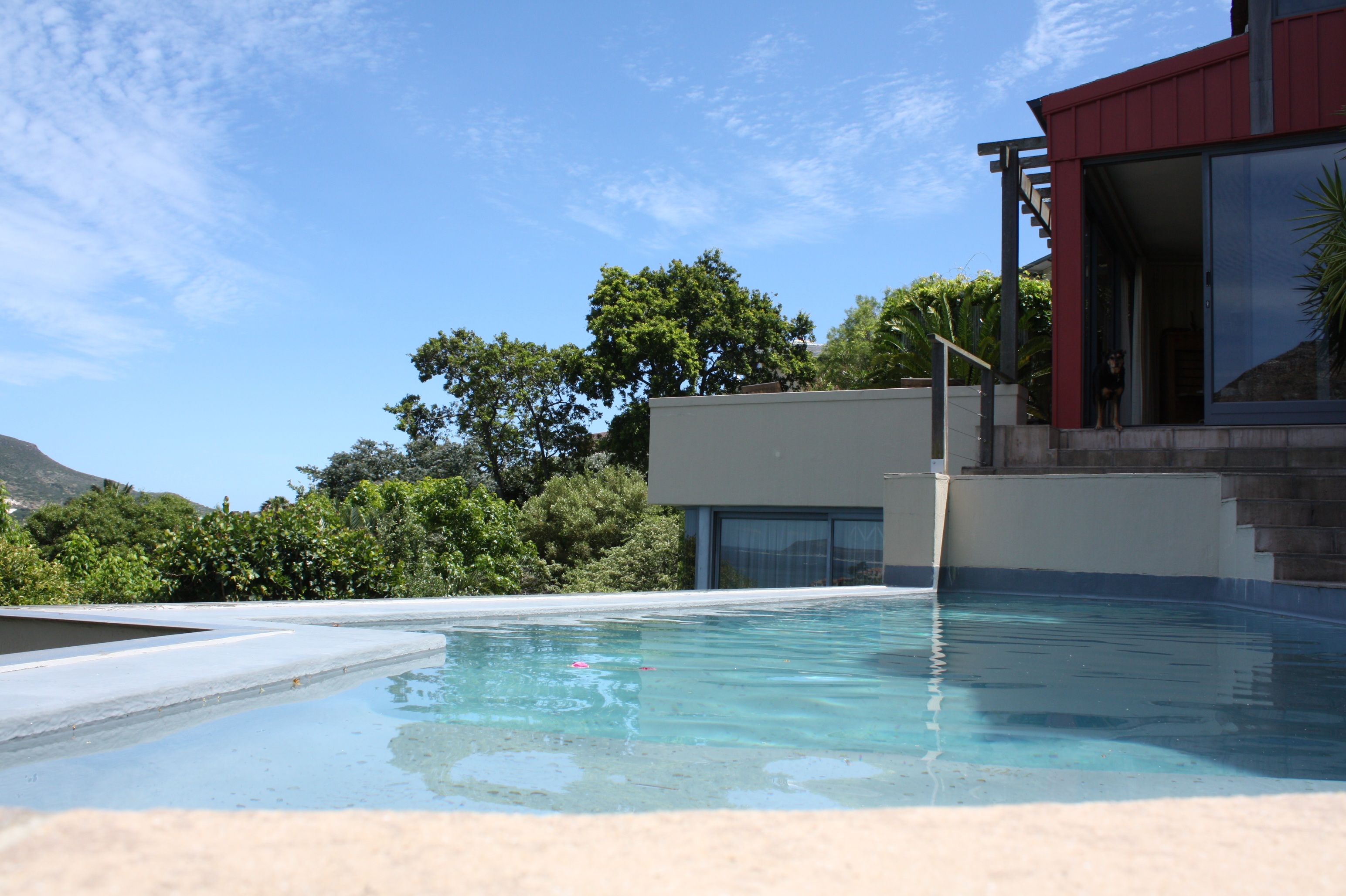 architecture, swimming pool, blue, water, house, accommodation, sunlight, pool, sky, travel, day, nature, balau villa, outdoors, built structure, building exterior, HD Wallpaper