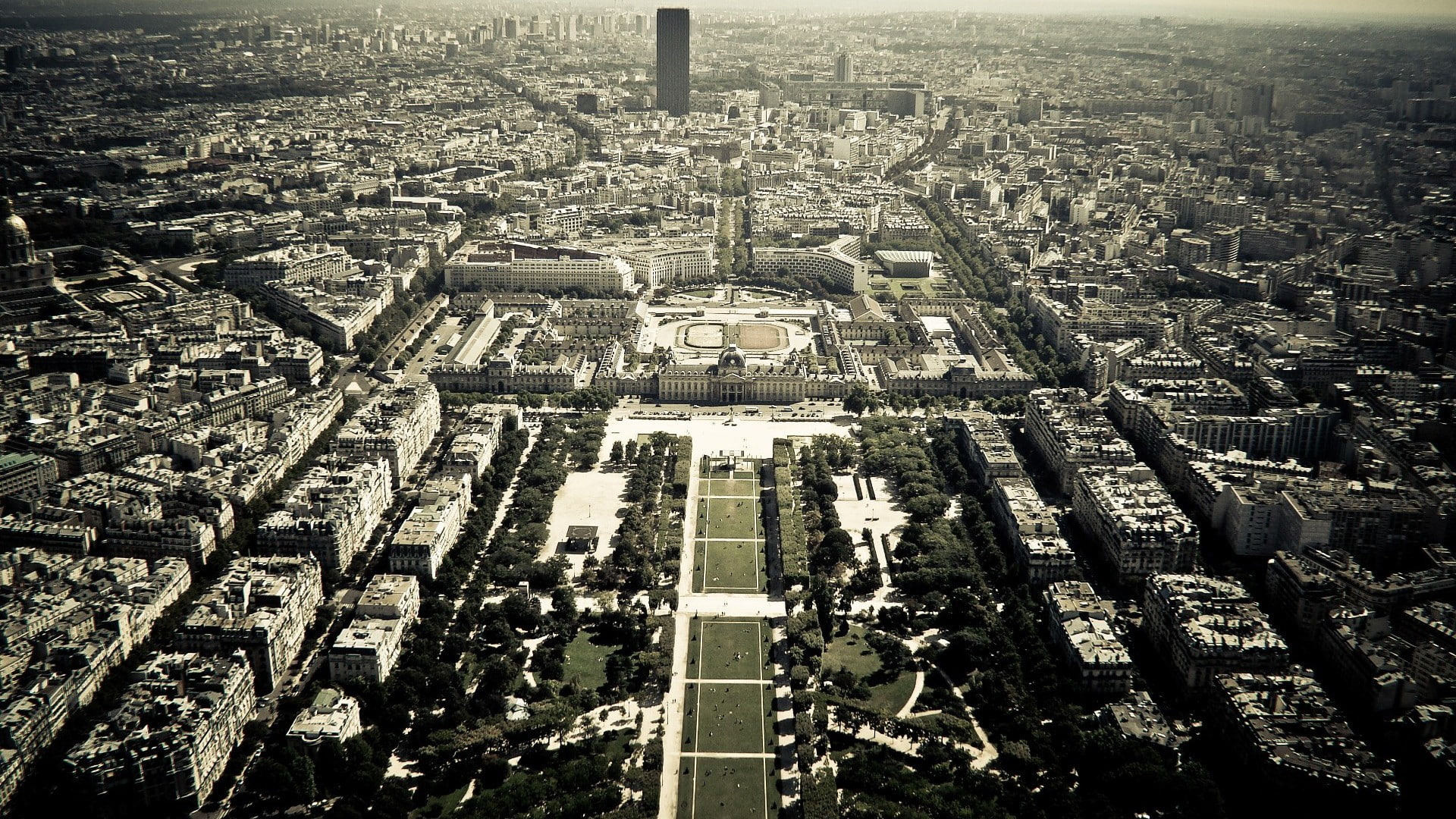 Tour Montparnasse, 1080P, Paris, aerial view, Hotel des Invalides, HD Wallpaper