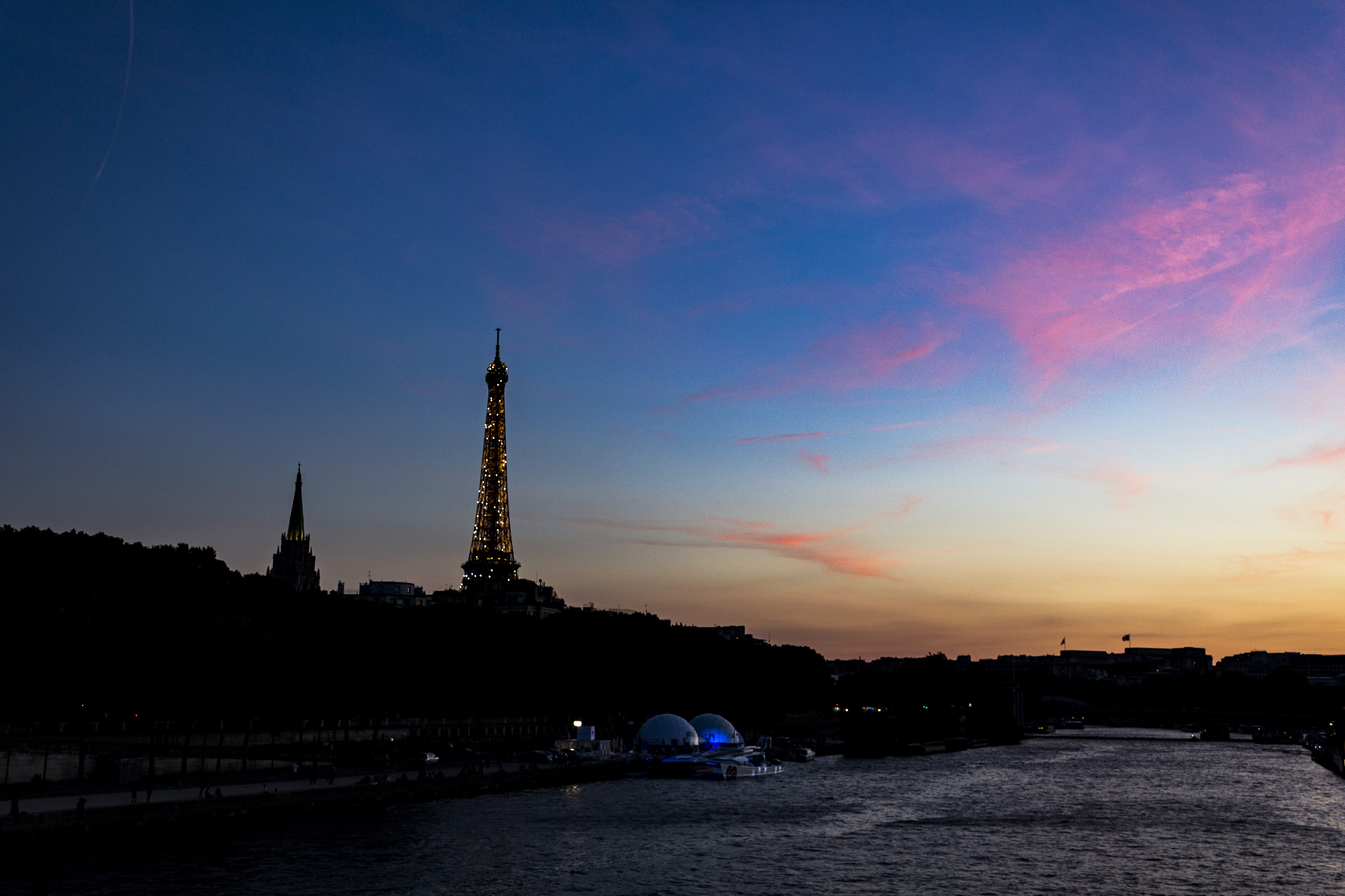 tall - high, travel, architecture, sun, orange color, tour eiffel, belief, religion, no people, france, tourism, travel destinations, eiffel tower, tower, HD Wallpaper