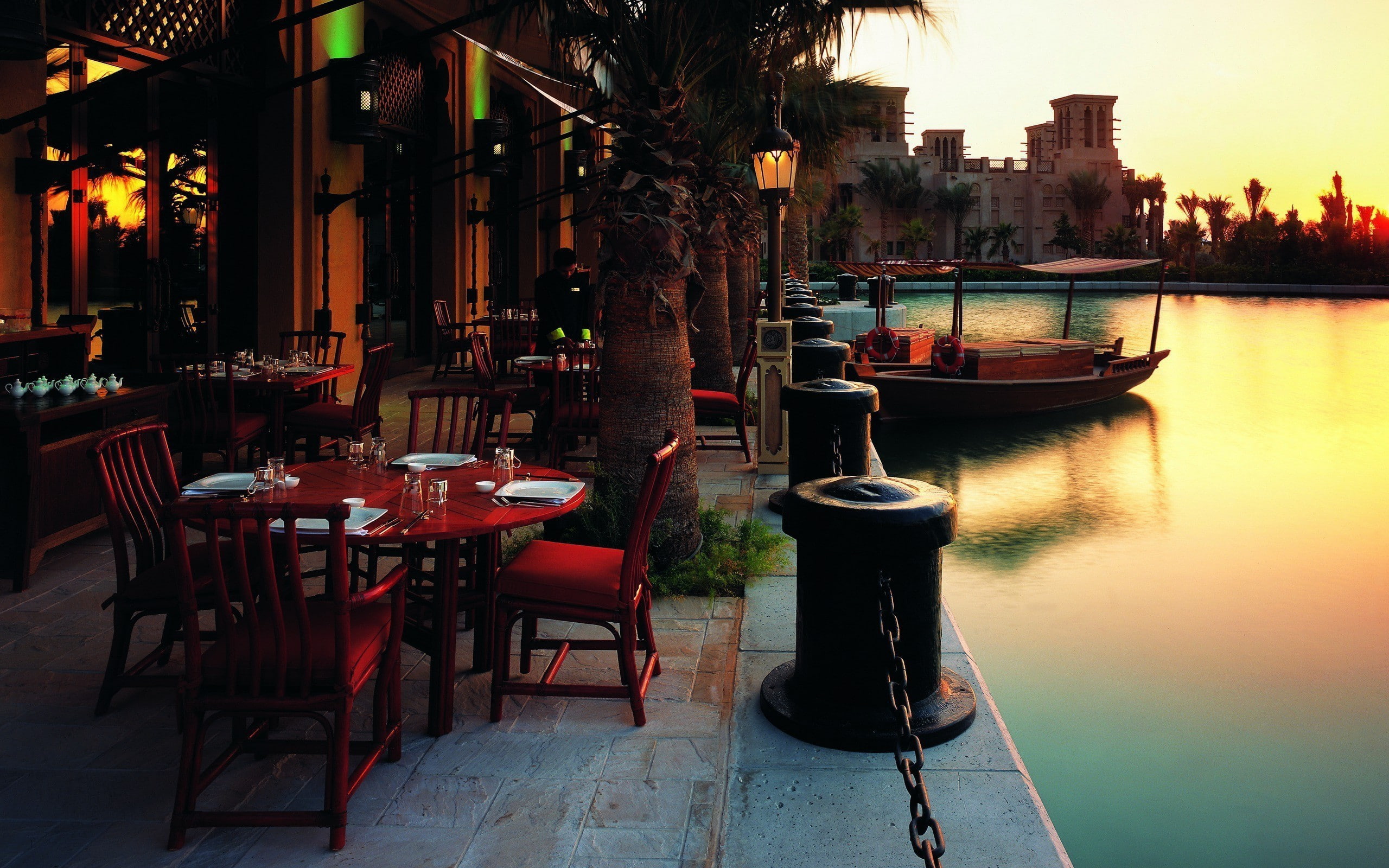 hotel, terrace, beach, x, dubai, 2K, restaurant, nature, Landscapes, architecture, beaches, jumeirah, water, art, hd, HD Wallpaper