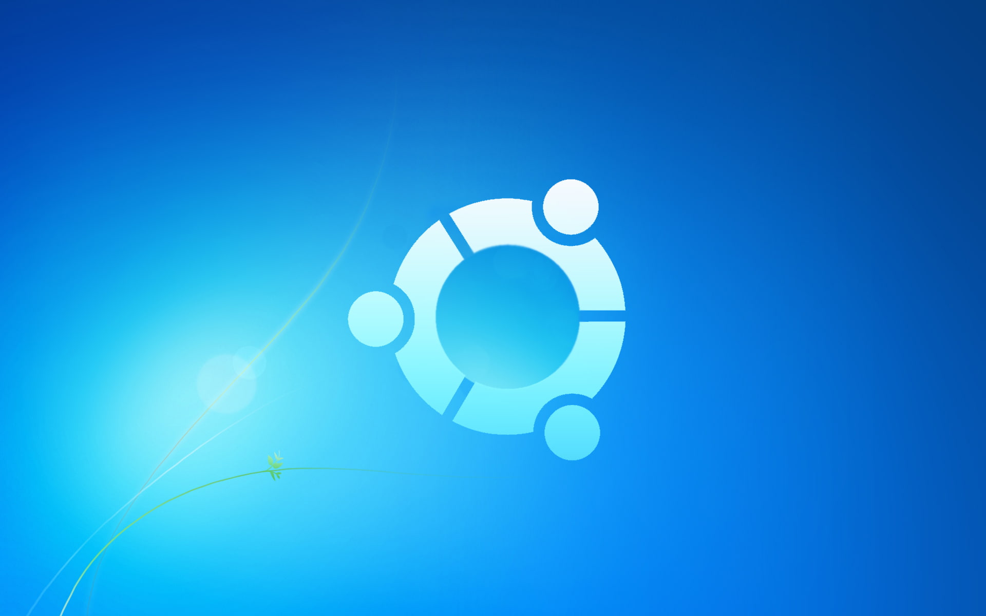 round, logo, white, ubuntu, 1080P, windows, style, HD Wallpaper