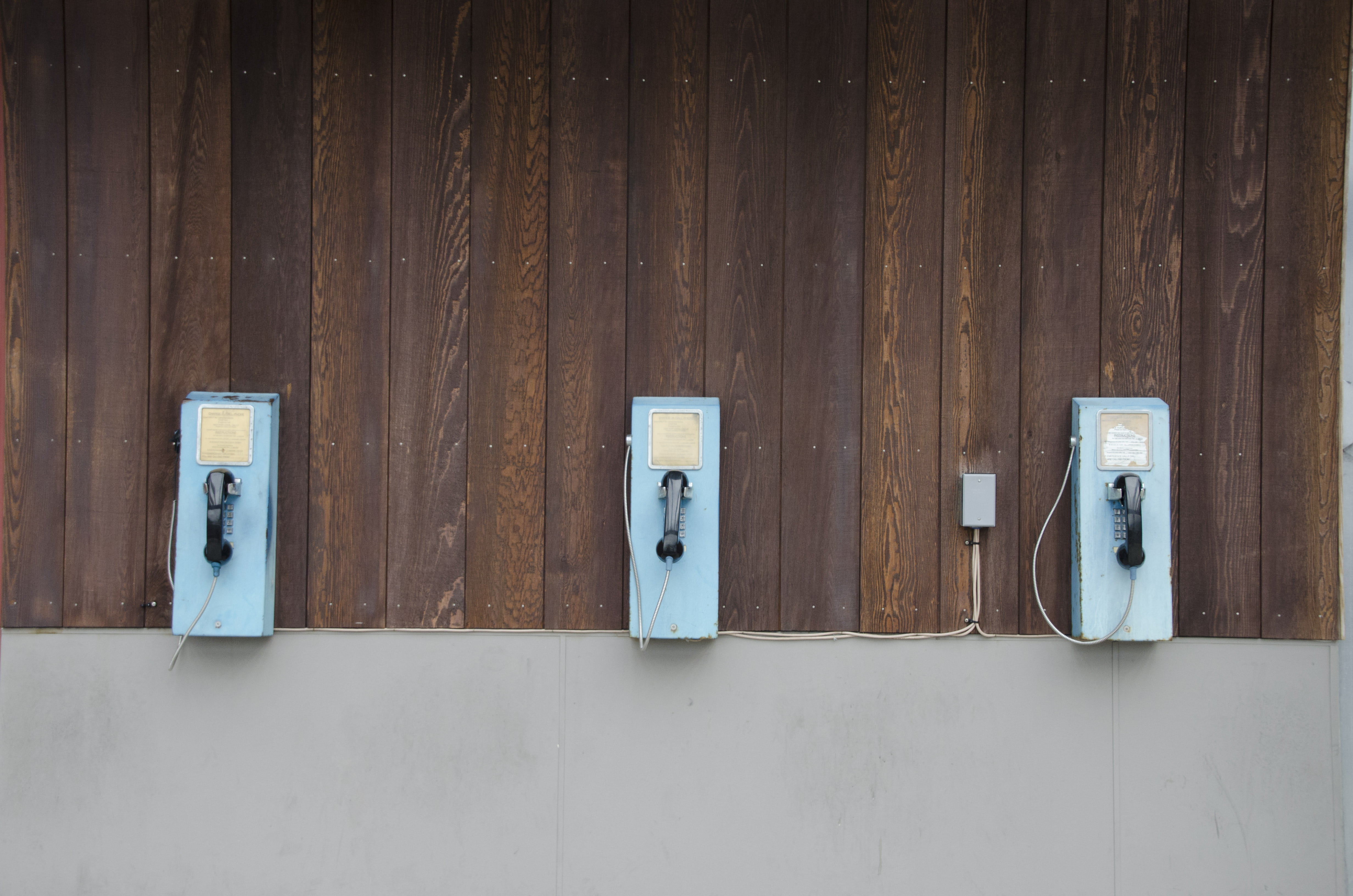no people, choice, vintage, coin operated, blue, building, payphones, indoors, safety, old, wall - building feature, connection, security, technology, wood - material, HD Wallpaper