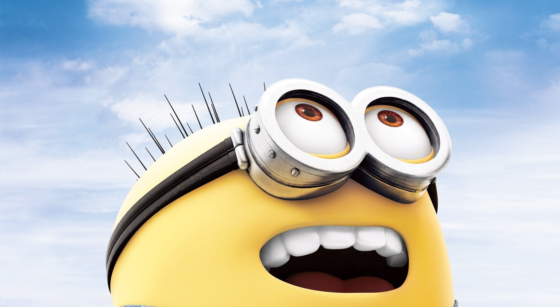 Cartoons, bob, anthropomorphic, no people, representation, technology, minion, 1080P, yellow, Others, day, cloud - sky, security, creativity, low angle view, HD Wallpaper