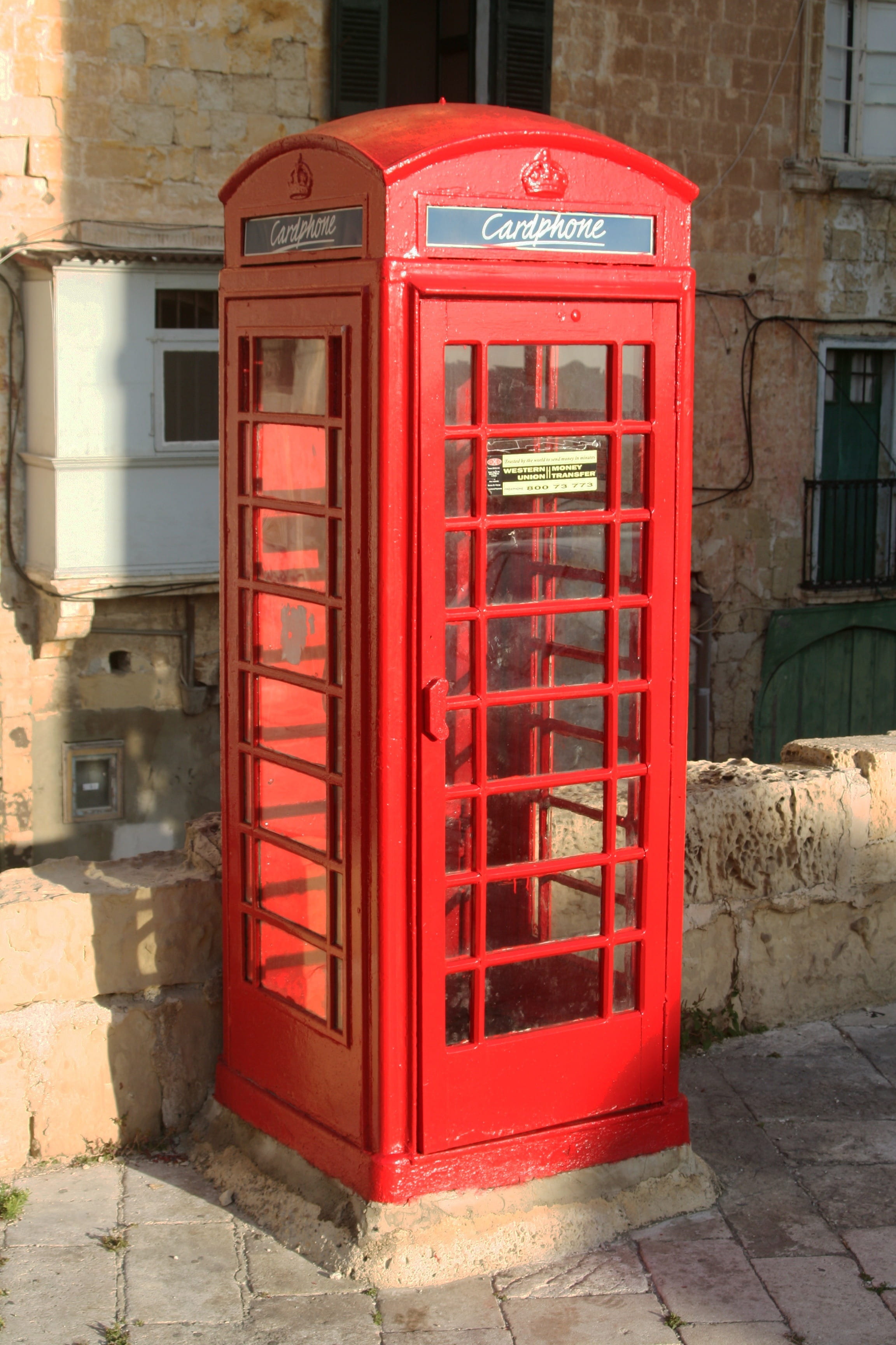 architecture, red, building exterior, connection, convenience, building, communication, phone booth, sidewalk, day, city, street, built structure, valetta, Phone HD Wallpaper