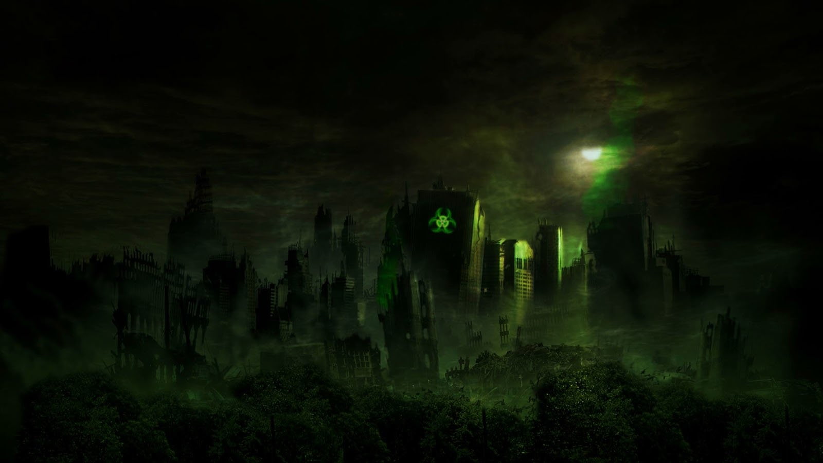 outdoors, bizarre, fear, surreal, building exterior, Sci Fi, no people, spooky, fog, 720P, ominous, building, mystery, fantasy, illuminated, nature, dark, HD Wallpaper