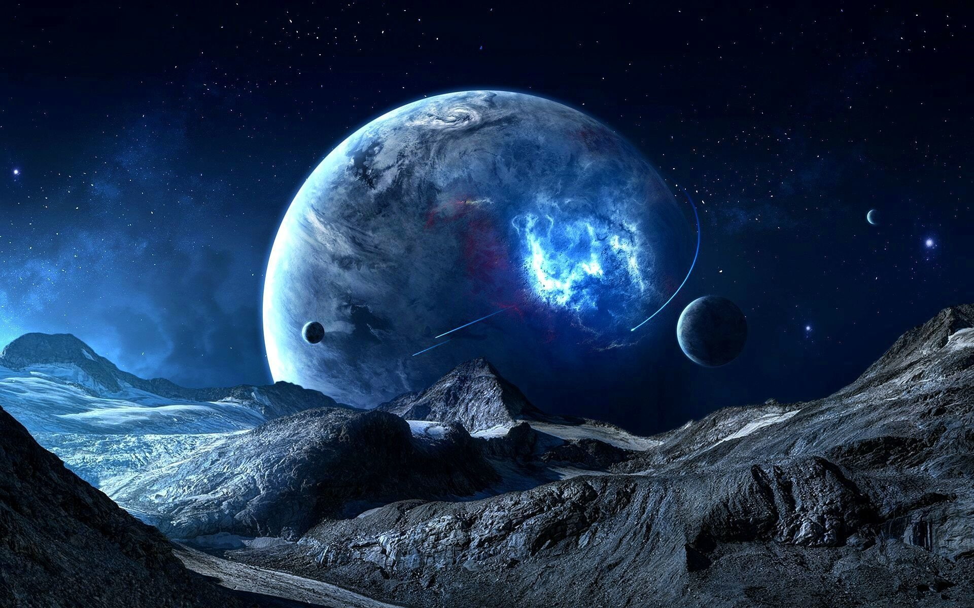Sci Fi, Planet Rise, 1080P, HD Wallpaper