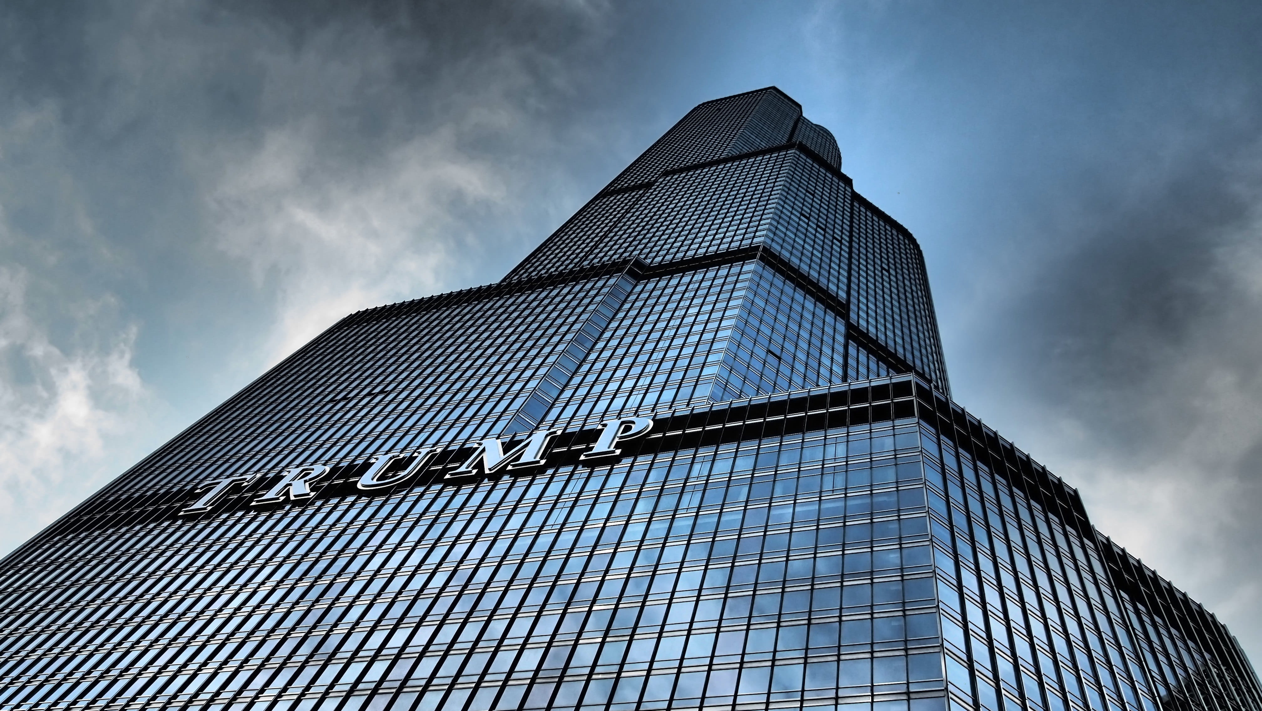 Big City, building, cloud - Sky, steel, skyscrapers, tower, futuristic, low angle view, America, alloy, office Building, city, Chicago, metropolis, usa, HD Wallpaper