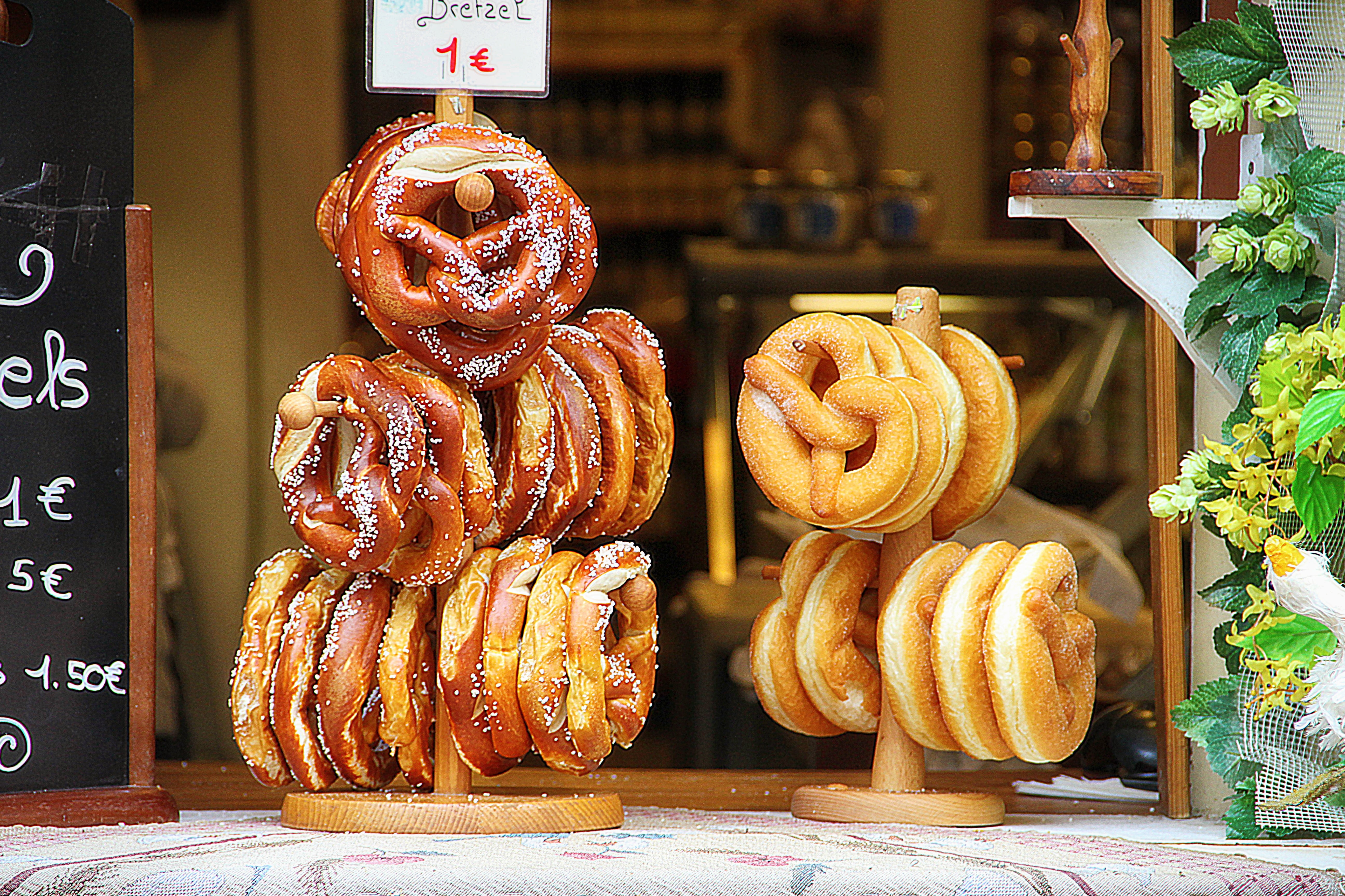 unhealthy eating, food, bakery, retail display, snack, consumerism, for sale, daytime, rack, retail, freshness, oktoberfest, store, 5K, choice, market, HD Wallpaper