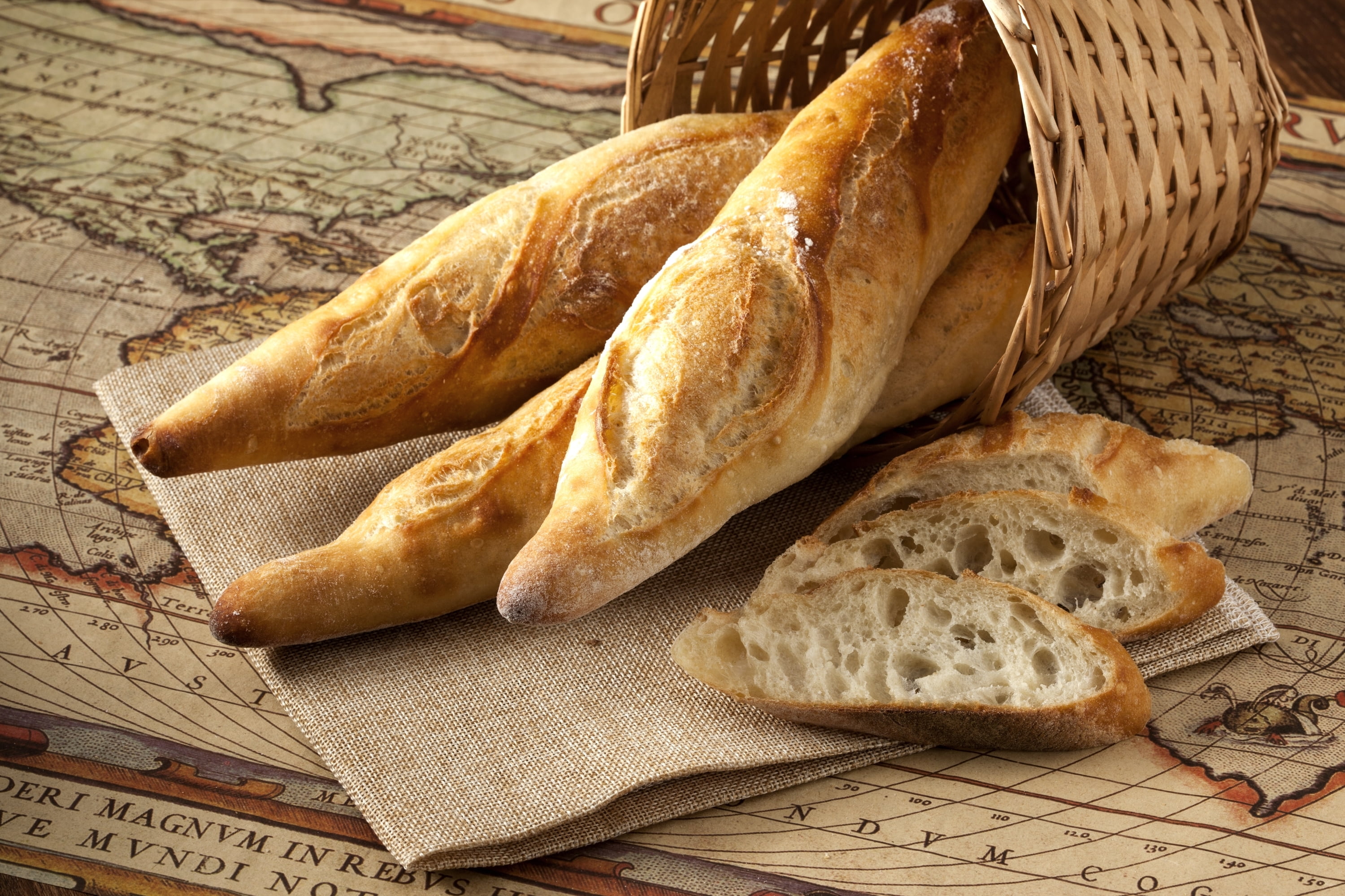 cakes, delicious, 2K, bread, baguette, HD Wallpaper
