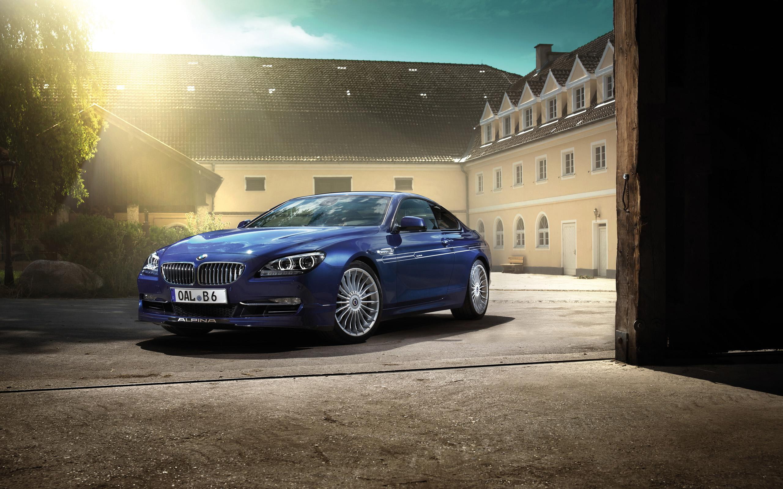 bmw, 2K, biturbo, cars, b, 2013, blue, coupe, alpina, HD Wallpaper