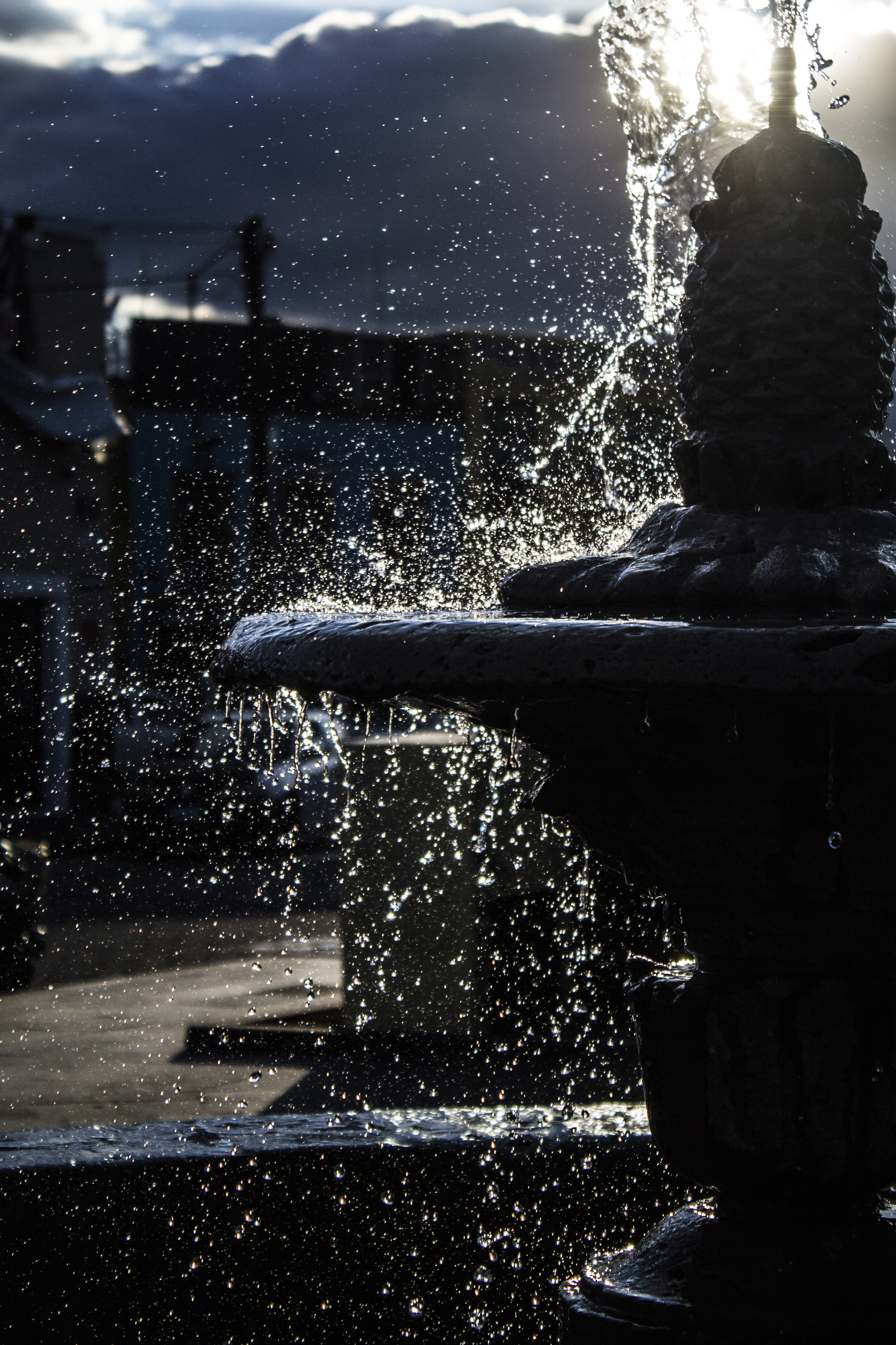 motion, culture, flowing water, flowing, monuments, fount, splashing, 4K, close-up, no people, built structure, contrast, mexico, water, long exposure, Phone HD Wallpaper