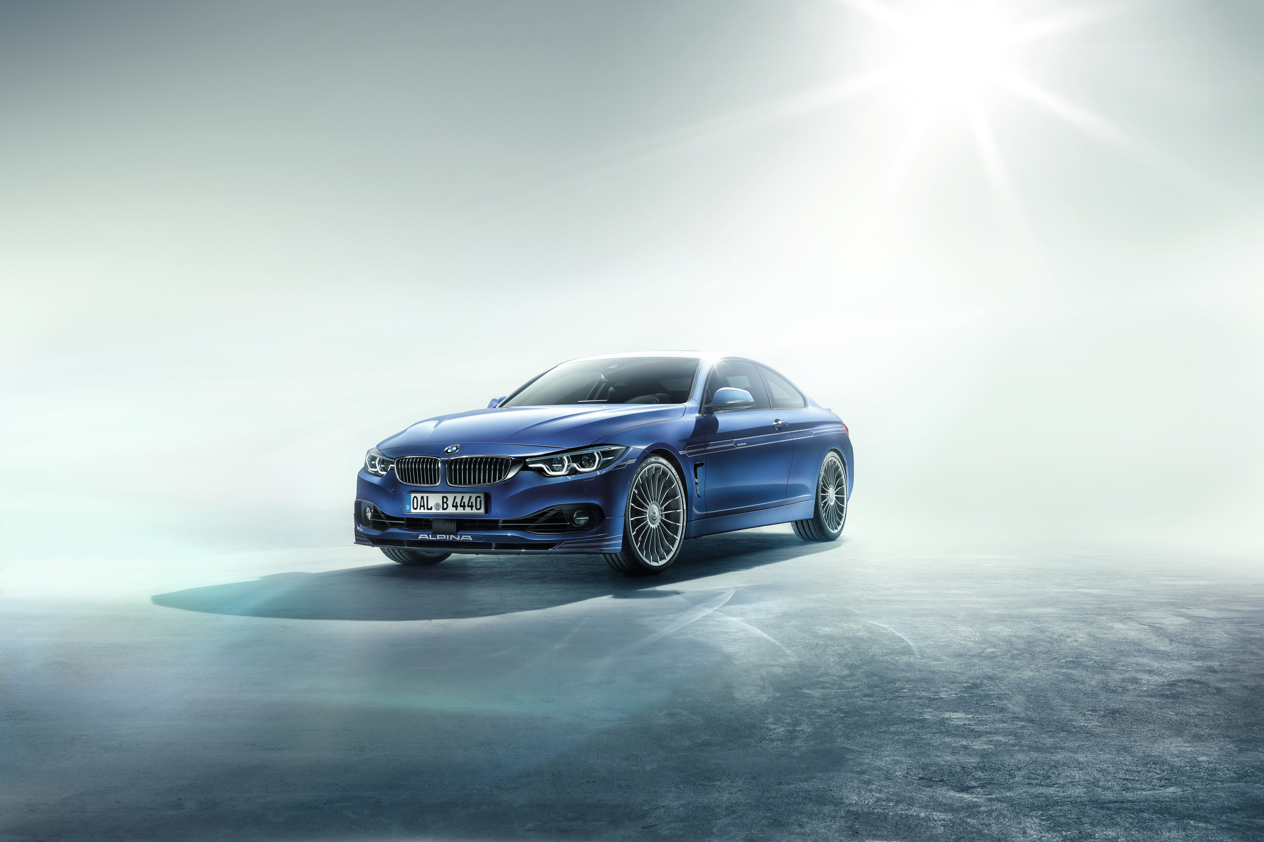 4K, blue, BMW Alpina B4 BiTurbo Coupe, sedan, 2017, 4K, HD Wallpaper