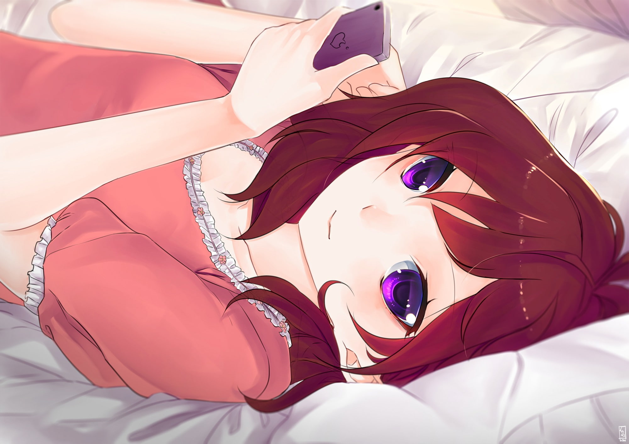 Nishikino Maki, Love Live!, purple eyes, anime, 1080P, anime girls, redhead, HD Wallpaper