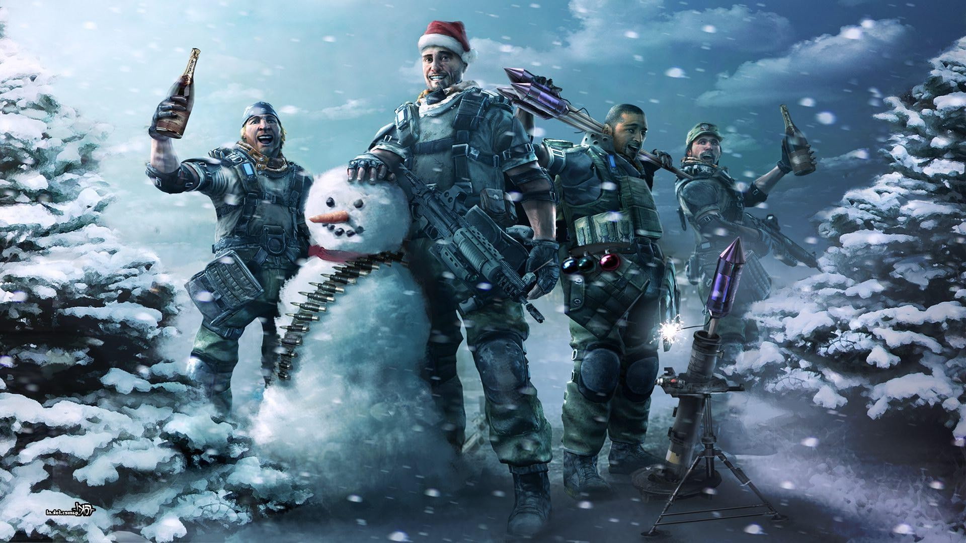 snow, women, people, adult, clothing, outdoors, army, group of people, 1080P, Killzone, ammunition, real people, Wine, snowing, Ammobelt, representation, HD Wallpaper