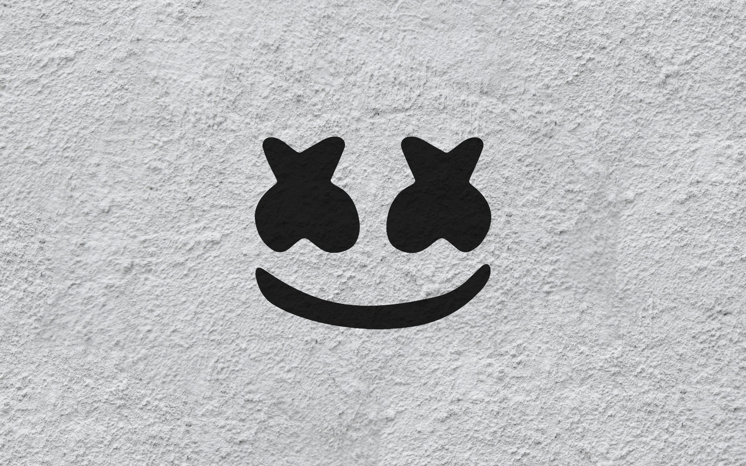 wall - building feature, music, hd, black color, feline, outdoors, animal representation, logo, day, marshmello, emotion, high angle view, 4k, 2K, art and craft, HD Wallpaper