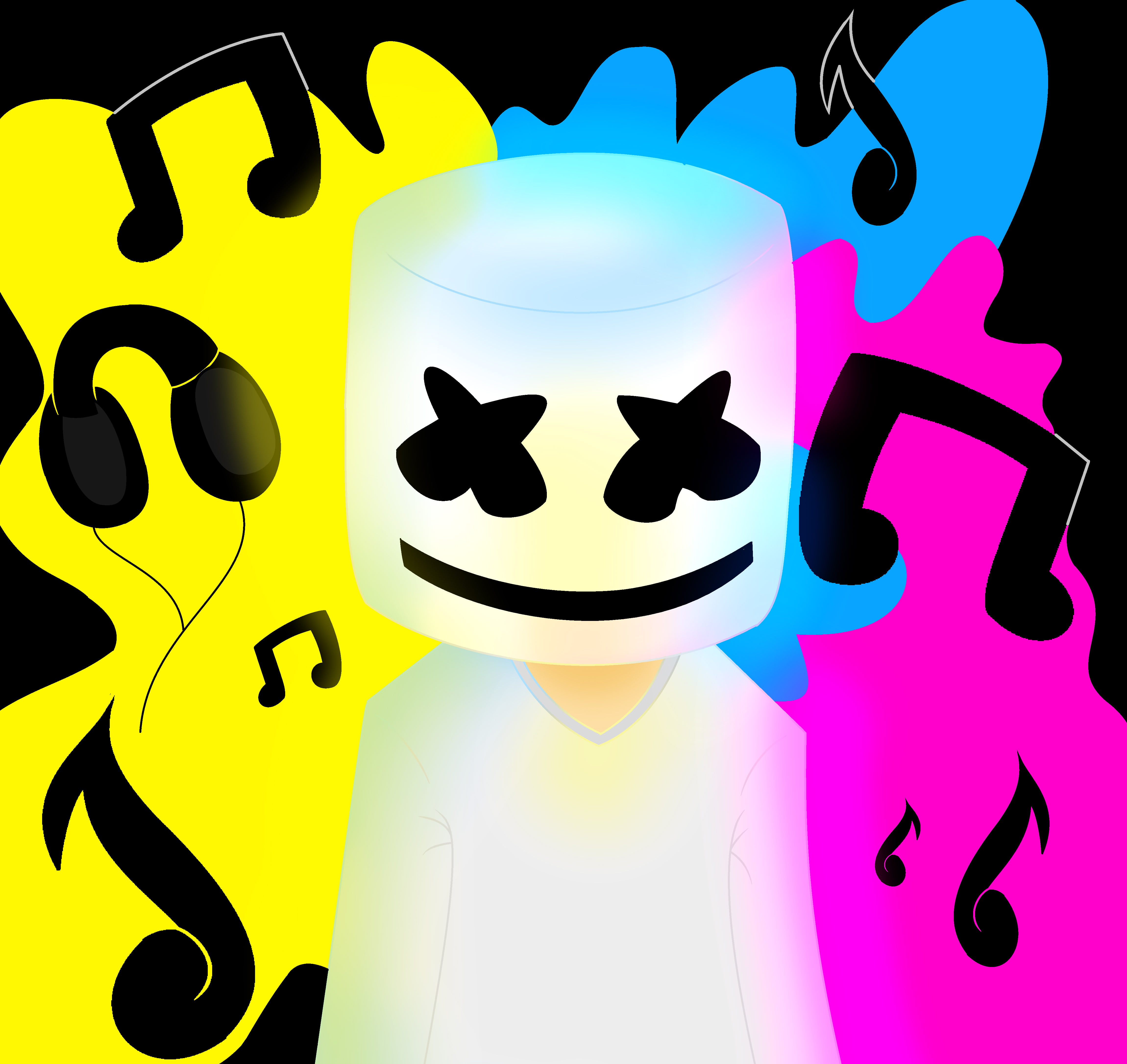 black color, male likeness, art and craft, text, close-up, representation, indoors, 4K, music, hd, no people, 4k, creativity, human representation, marshmello, HD Wallpaper