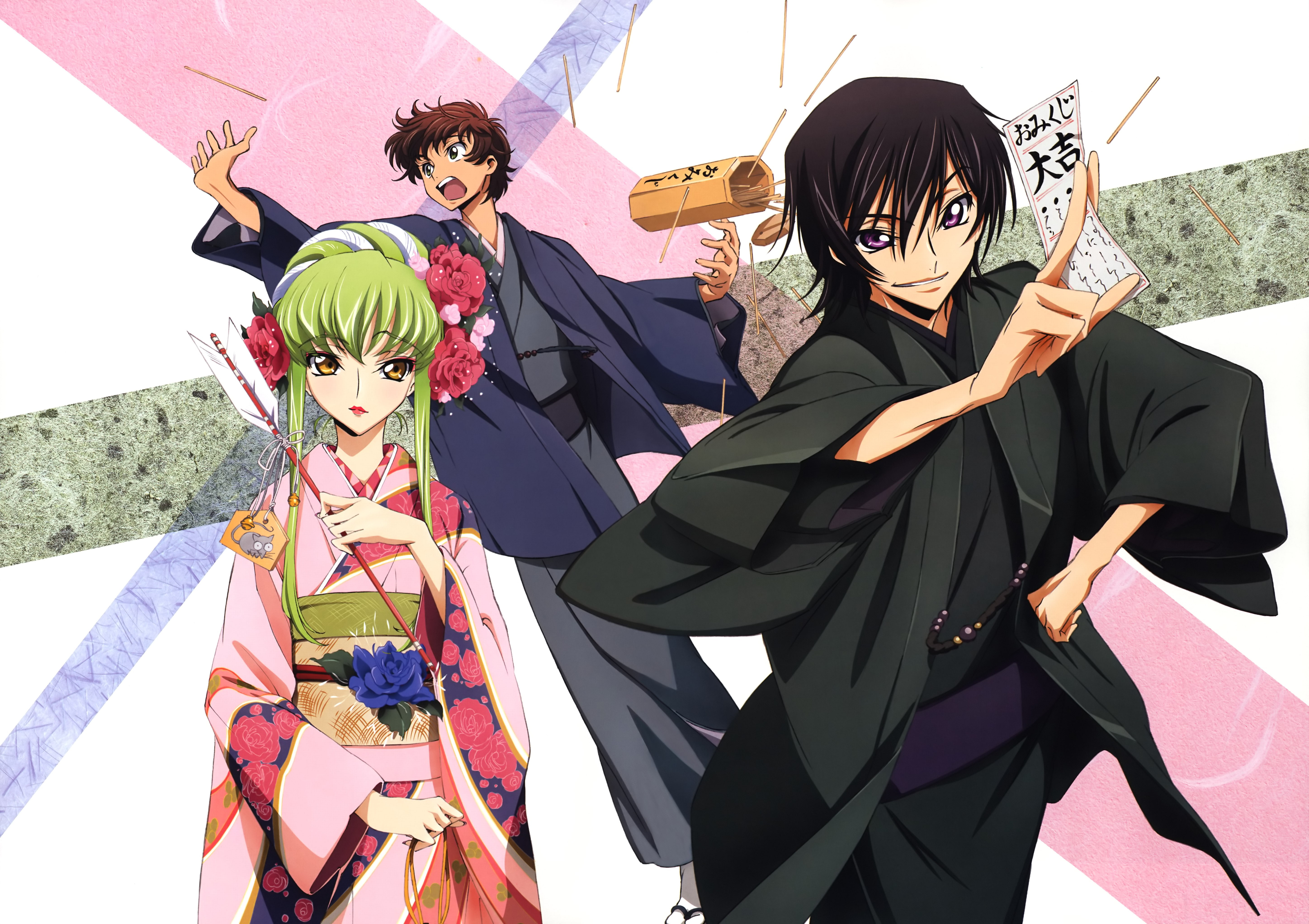 C.C., day, disguise, mask - disguise, men, Code Geass, standing, mask, group of people, spooky, sunlight, art and craft, outdoors, fear, costume, Kururugi Suzaku, HD Wallpaper