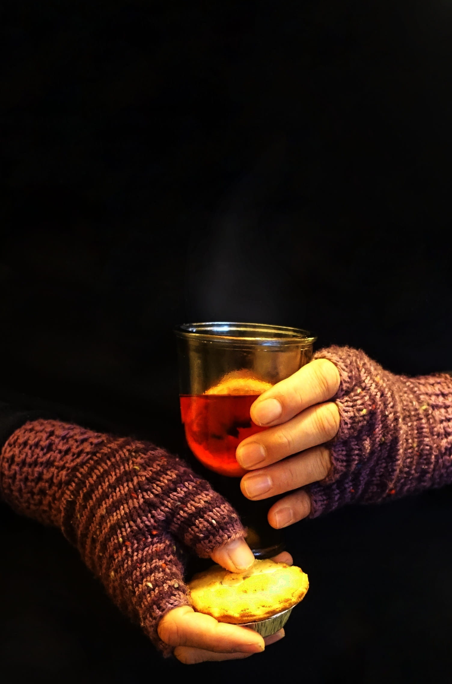 indoors, social, shot glass, pie, studio shot, hand, happy hour, one person, holding, alcohol, refreshment, gloves, 1080P, black background, gathering, Phone HD Wallpaper