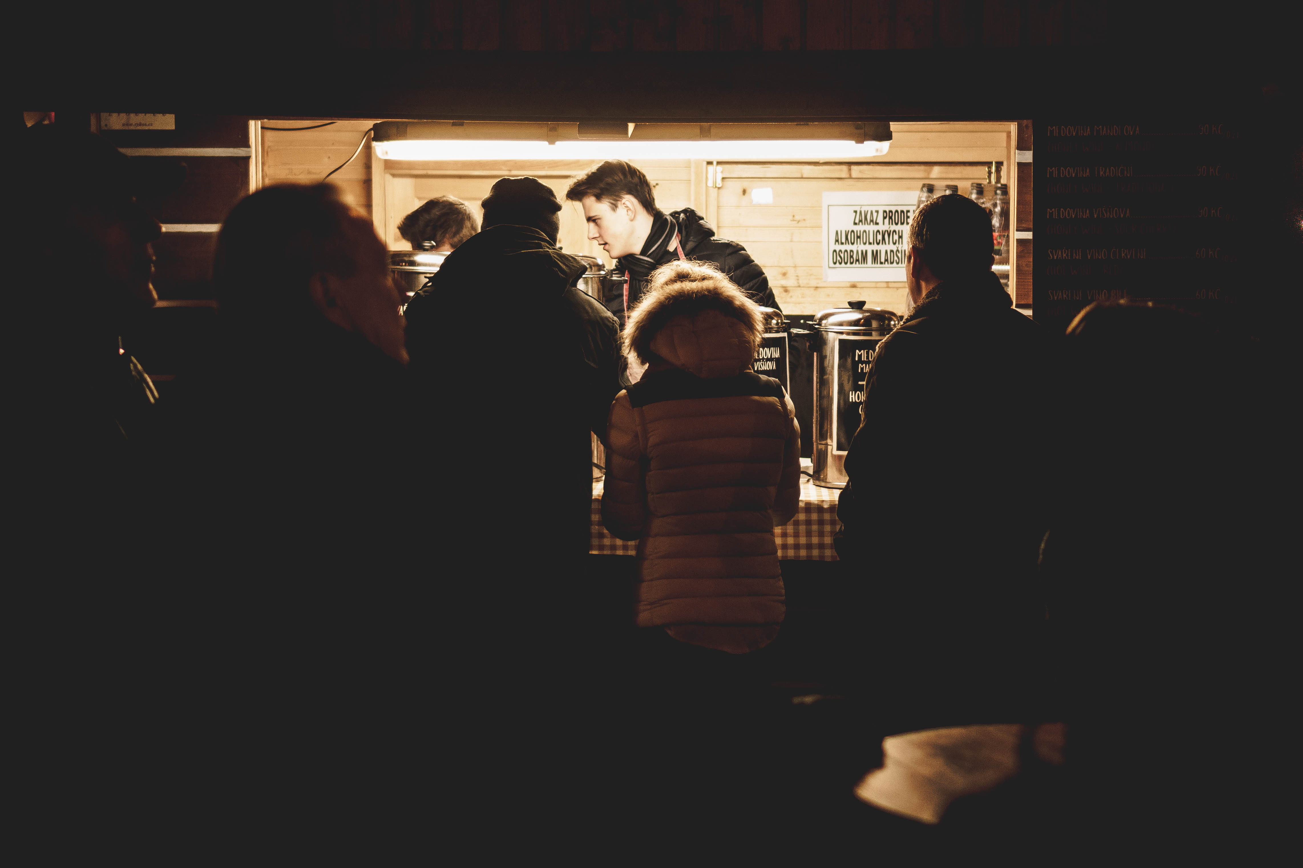 poster, adult, rear view, real people, communication, medium group of people, food, people, night, group, togetherness, person, dark, outdoor, social gathering, HD Wallpaper
