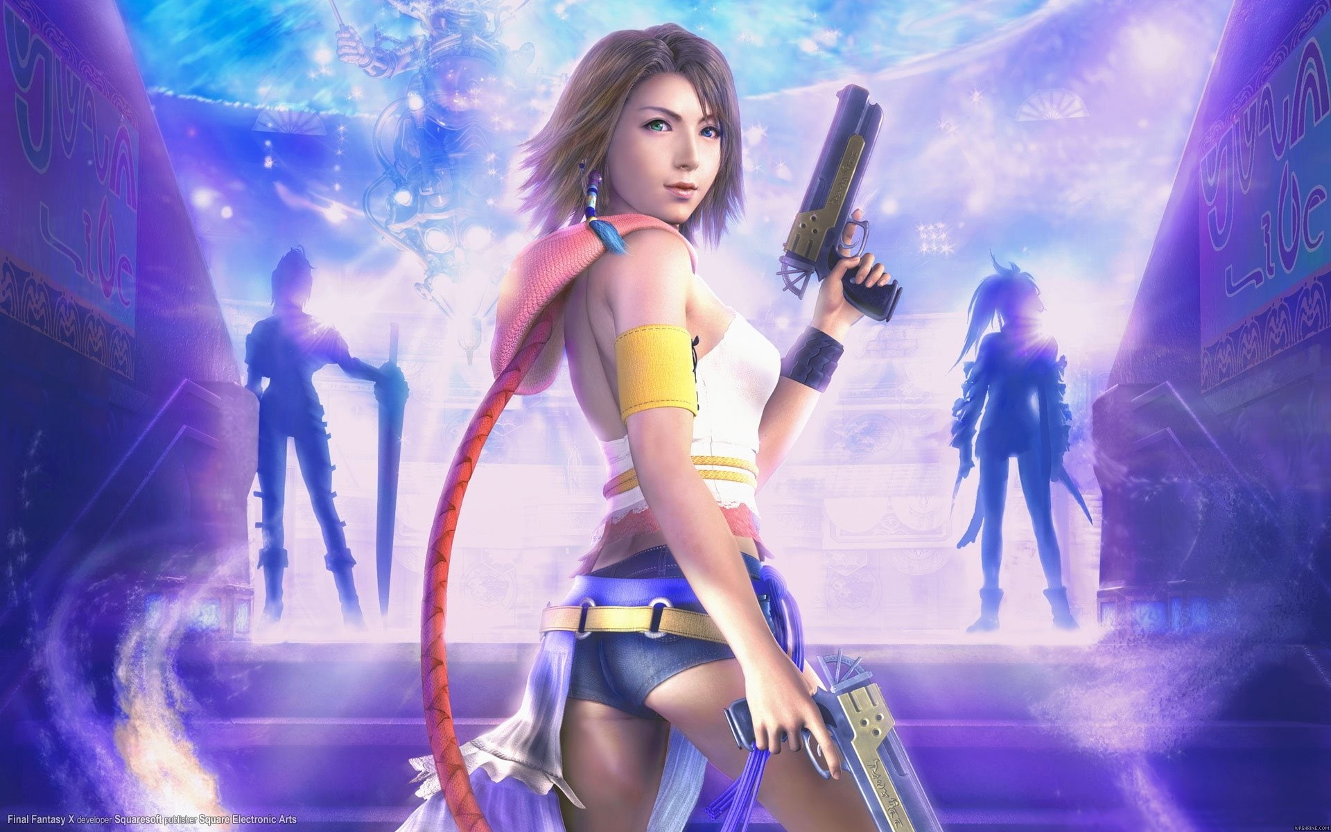 pistol, Final Fantasy, character, woman, 1080P, holding, Final Fantasy X-2, HD Wallpaper
