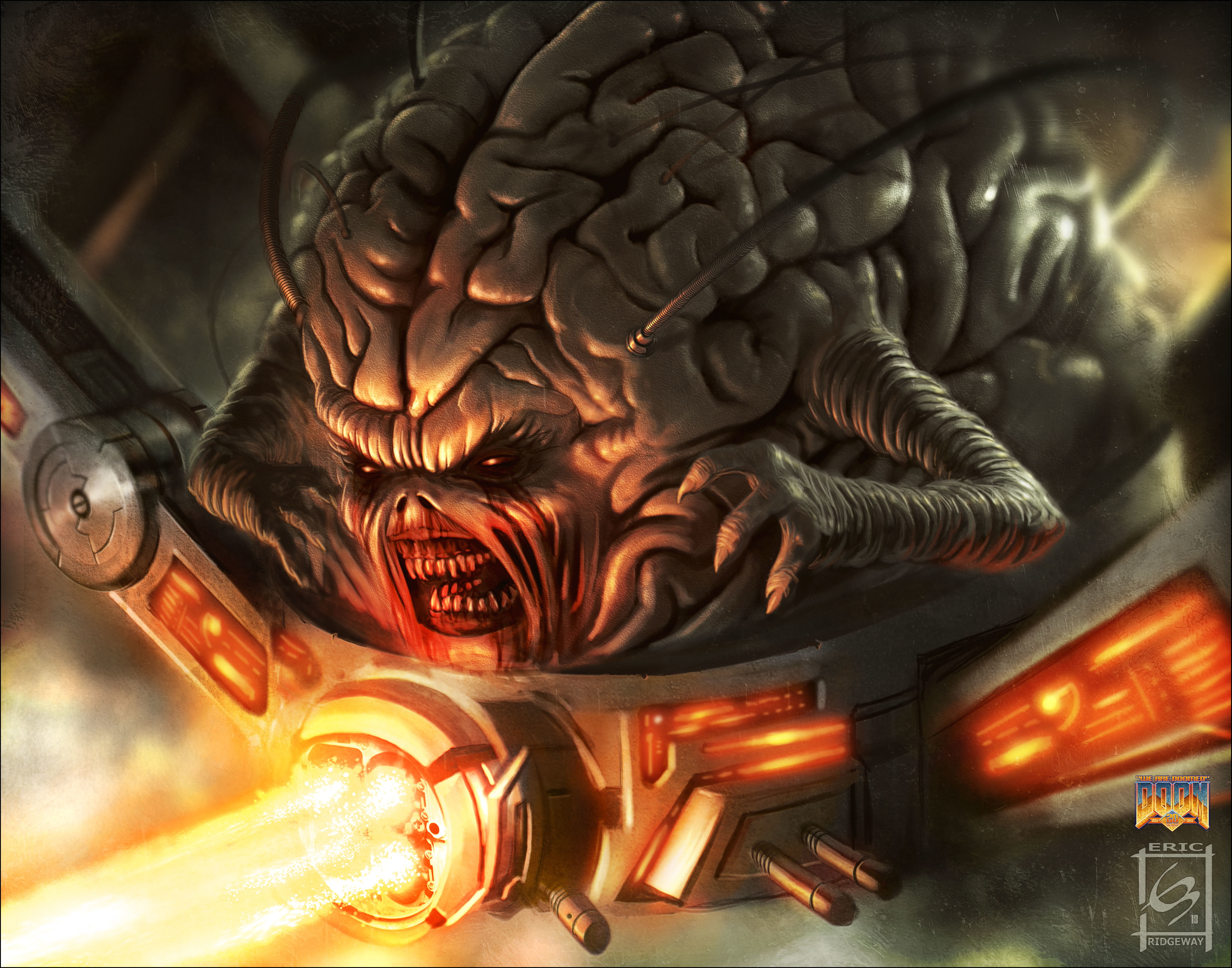Spider, Doom, tribute, kill, 4K, brain, HD Wallpaper