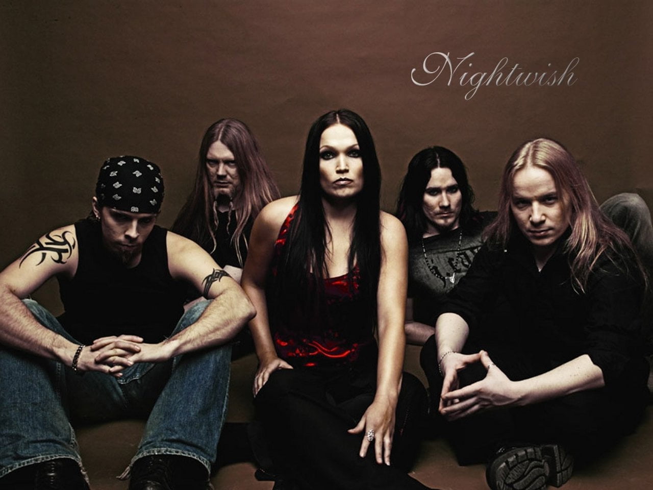 casual clothing, rock band, 720P, young men, adult, sitting, music band, portrait, young adult, women, nightwish, three quarter length, fashion, nightlife, HD Wallpaper