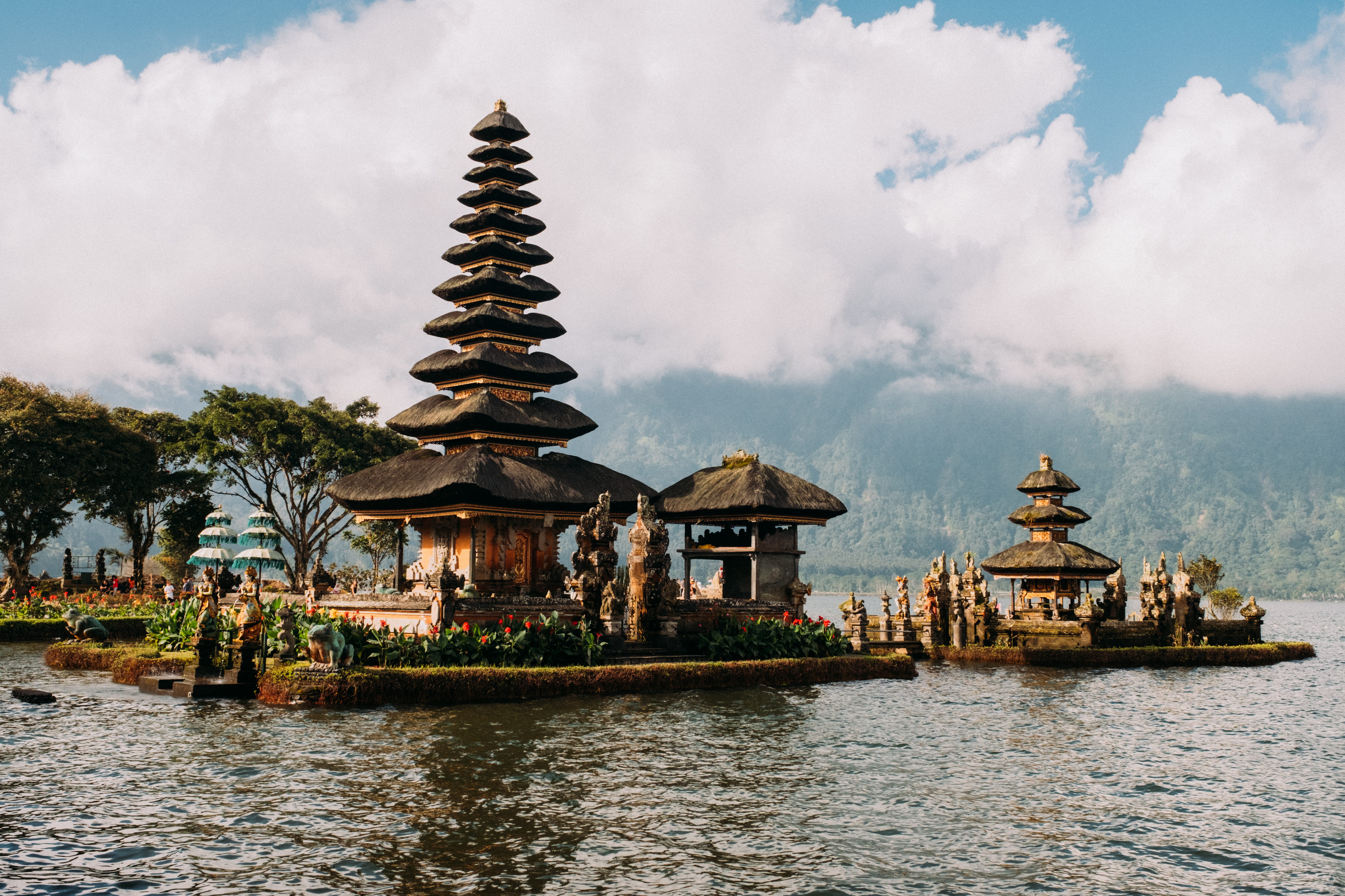 temple, place of worship, castle, built structure, outdoors, travel destinations, nature, 5K, water, no people, building, human, lake, scenery, day, travel, HD Wallpaper