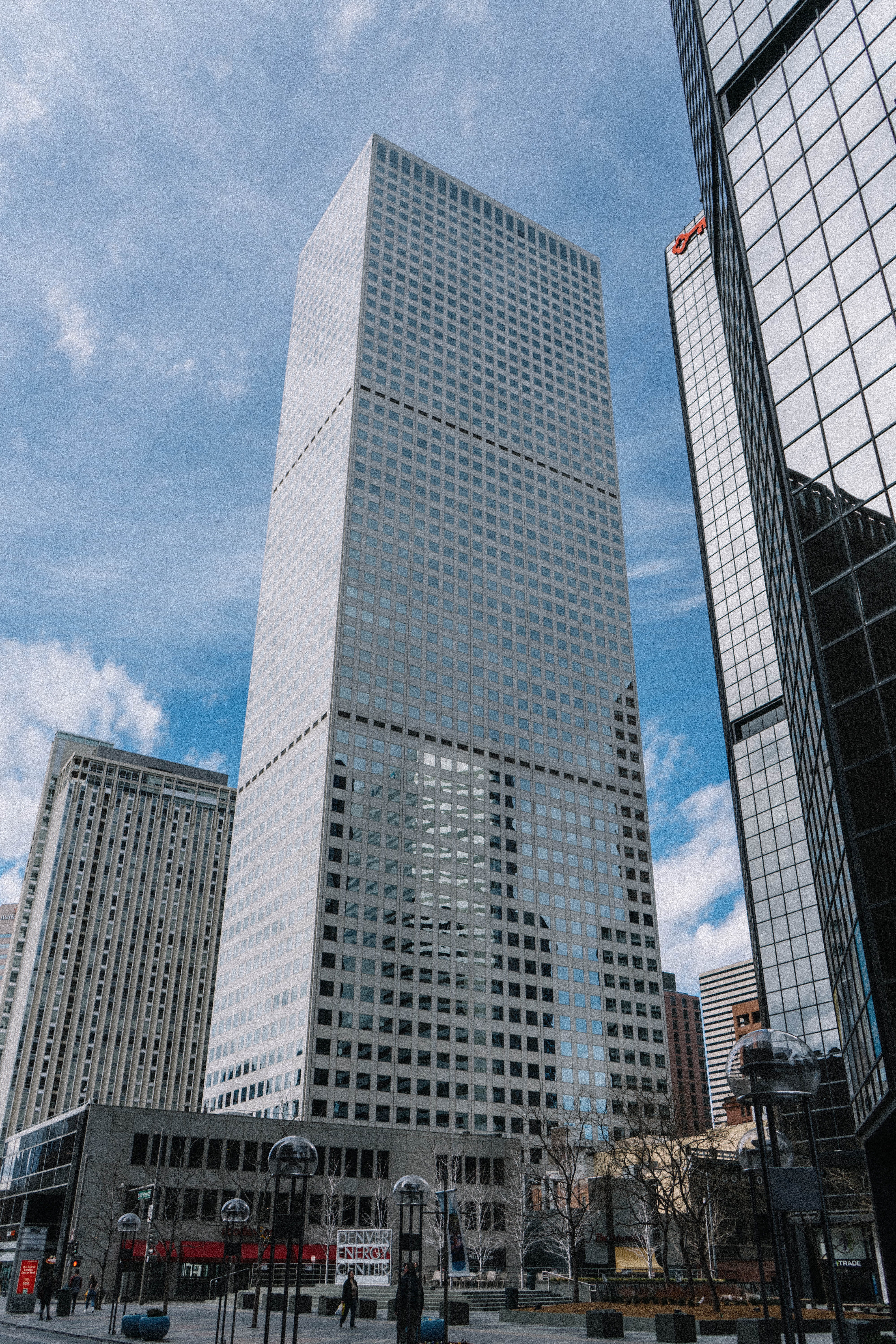 mode of transportation, apartment building, town, office building, building, downtown, skyrise, rise, cloud - sky, denver colorad, city, outdoors, day, Phone HD Wallpaper