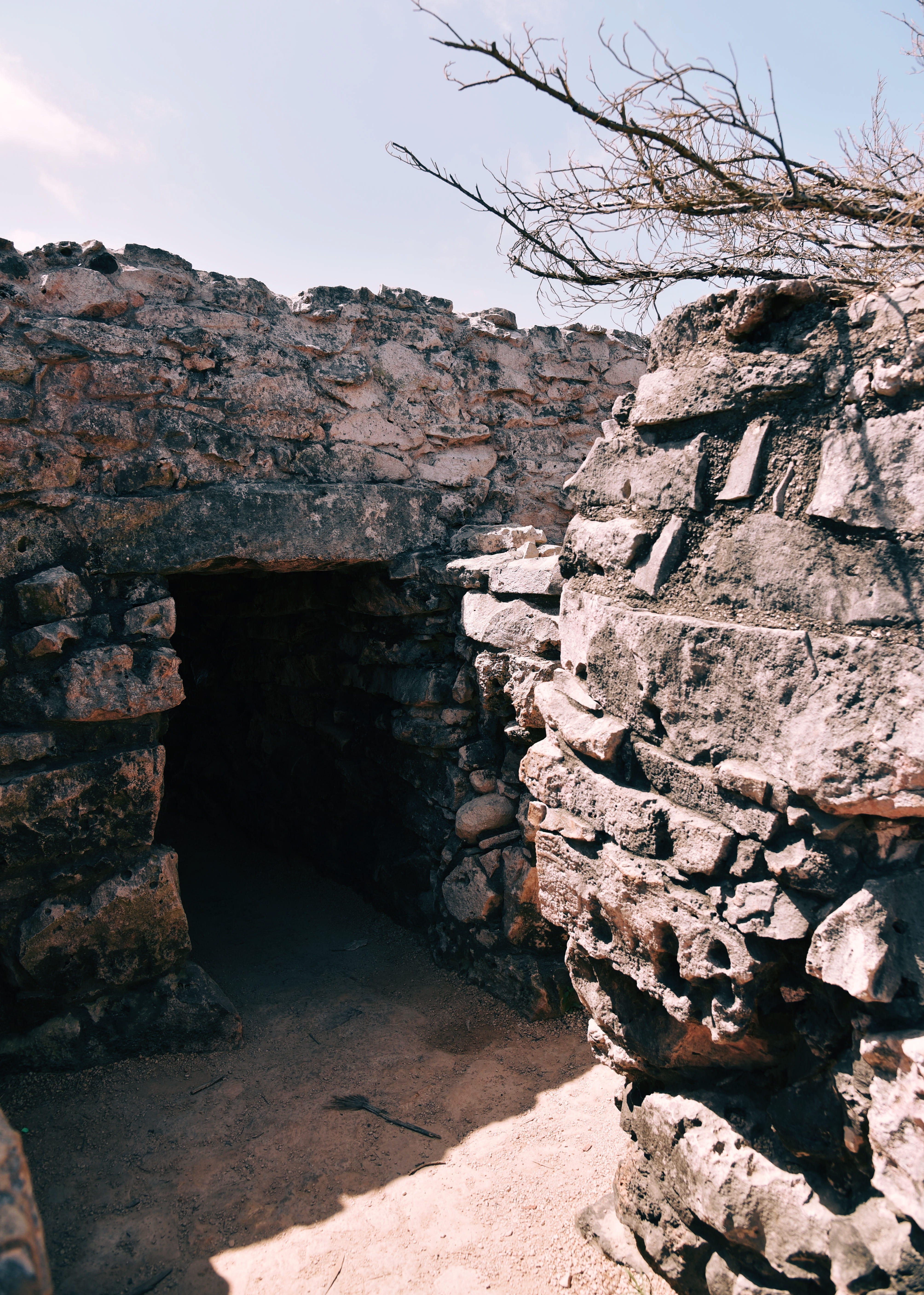 nature, ruins, wall, travel, bunker, concrete, outdoors, rock formation, mesa, building, dungeon, travel destinations, day, crypt, rock - object, tranquil scene, Phone HD Wallpaper