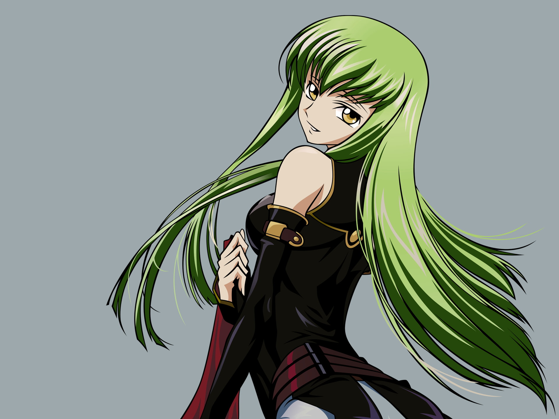 lifestyles, cut out, one person, anime girls, hairstyle, 1080P, standing, young adult, three quarter length, studio shot, C.C., nature, representation, HD Wallpaper