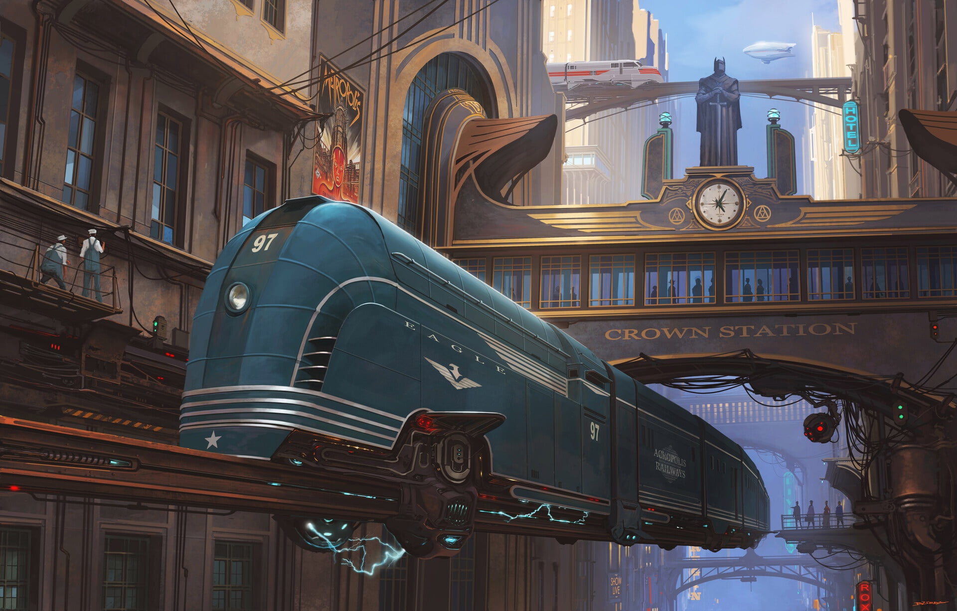 Futuristic, Train, Vehicle, Locomotive, 1080P, Sci Fi, HD Wallpaper