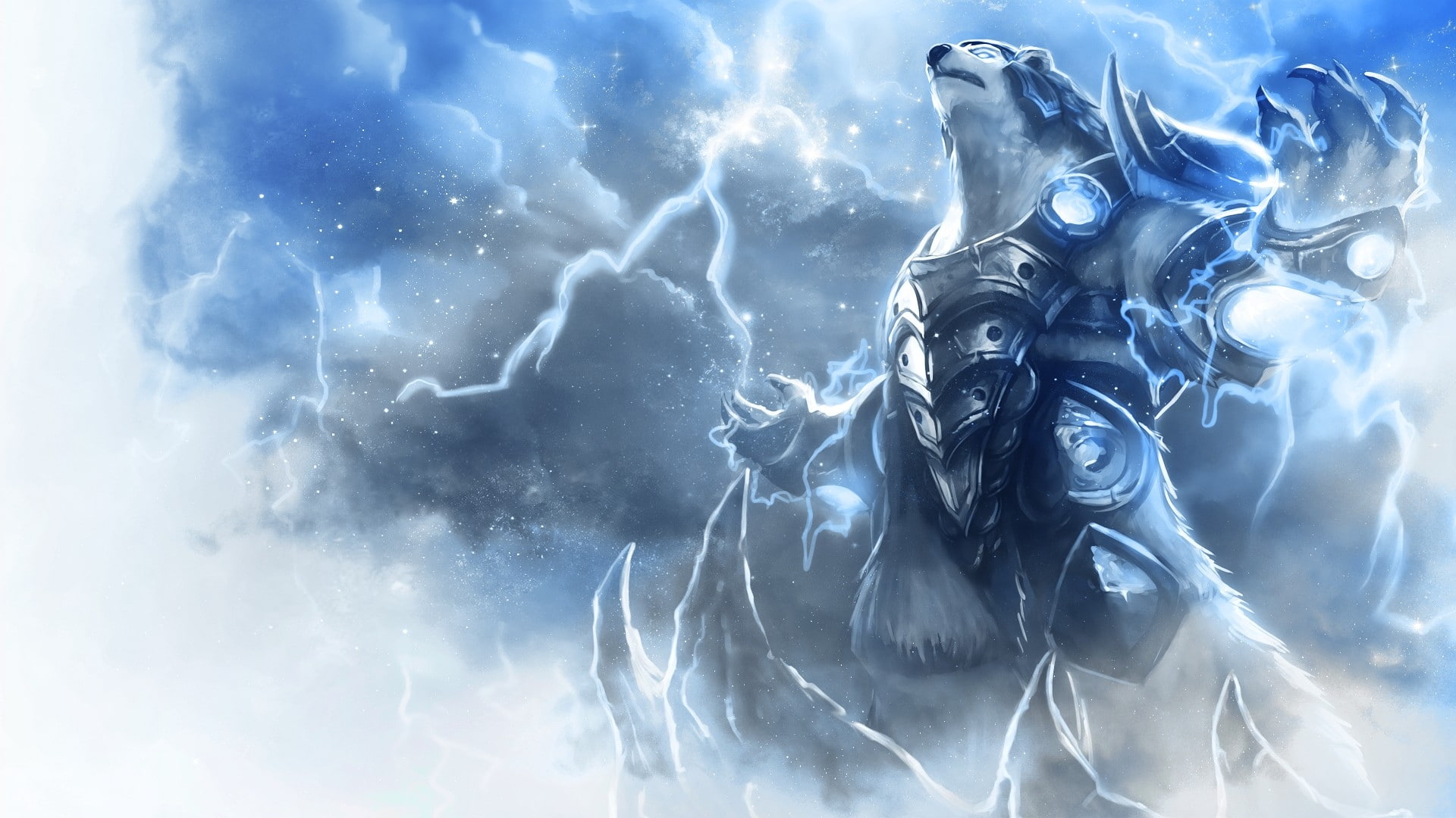 pc, league, League of Legends, volibear, fantasy, Video Games, abstract, bear, legends, bears, art, 1080P, artwork, games, wallpape, x, video, white, hd, HD Wallpaper
