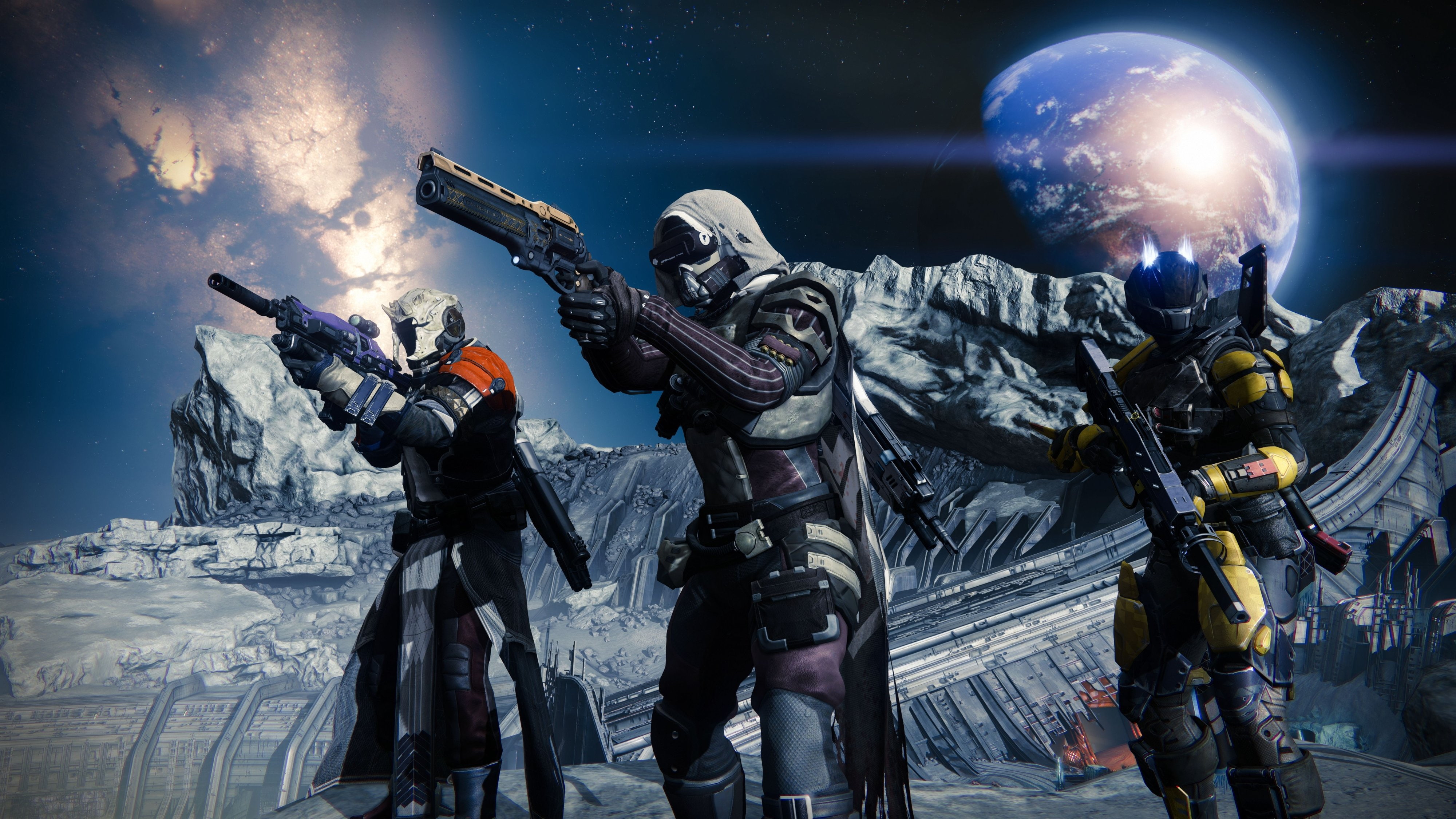 rpg, sci-fi, futuristic, action, online, artwork, mmo, warrior, 4K, shooter, fighting, destiny, fps, HD Wallpaper