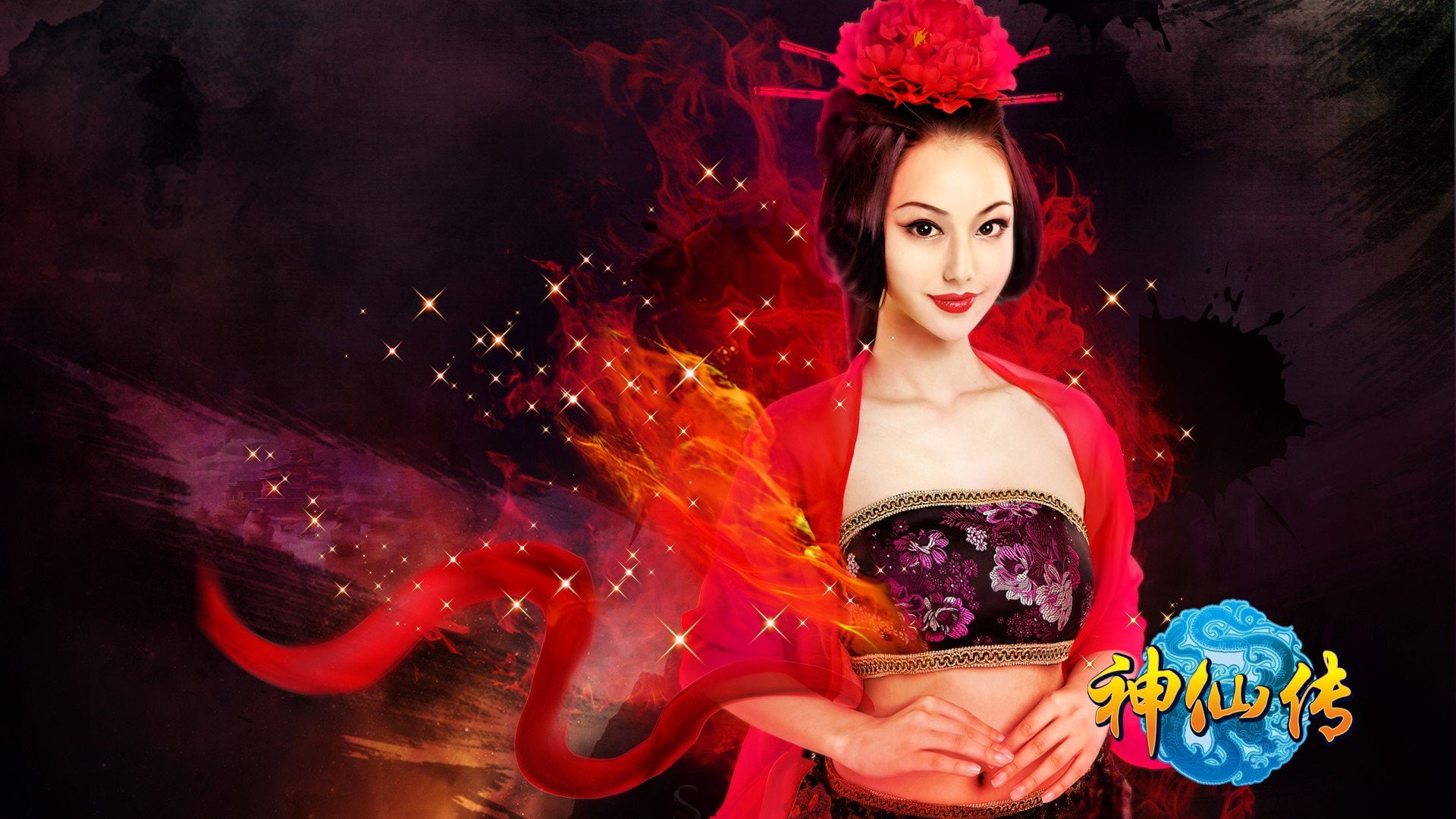 fashion, dyed red hair, fantasy, women, action, rpg, Biography, young adult, supernatural, mmo, beautiful woman, cosplay, Girls, online, martial, black background, HD Wallpaper