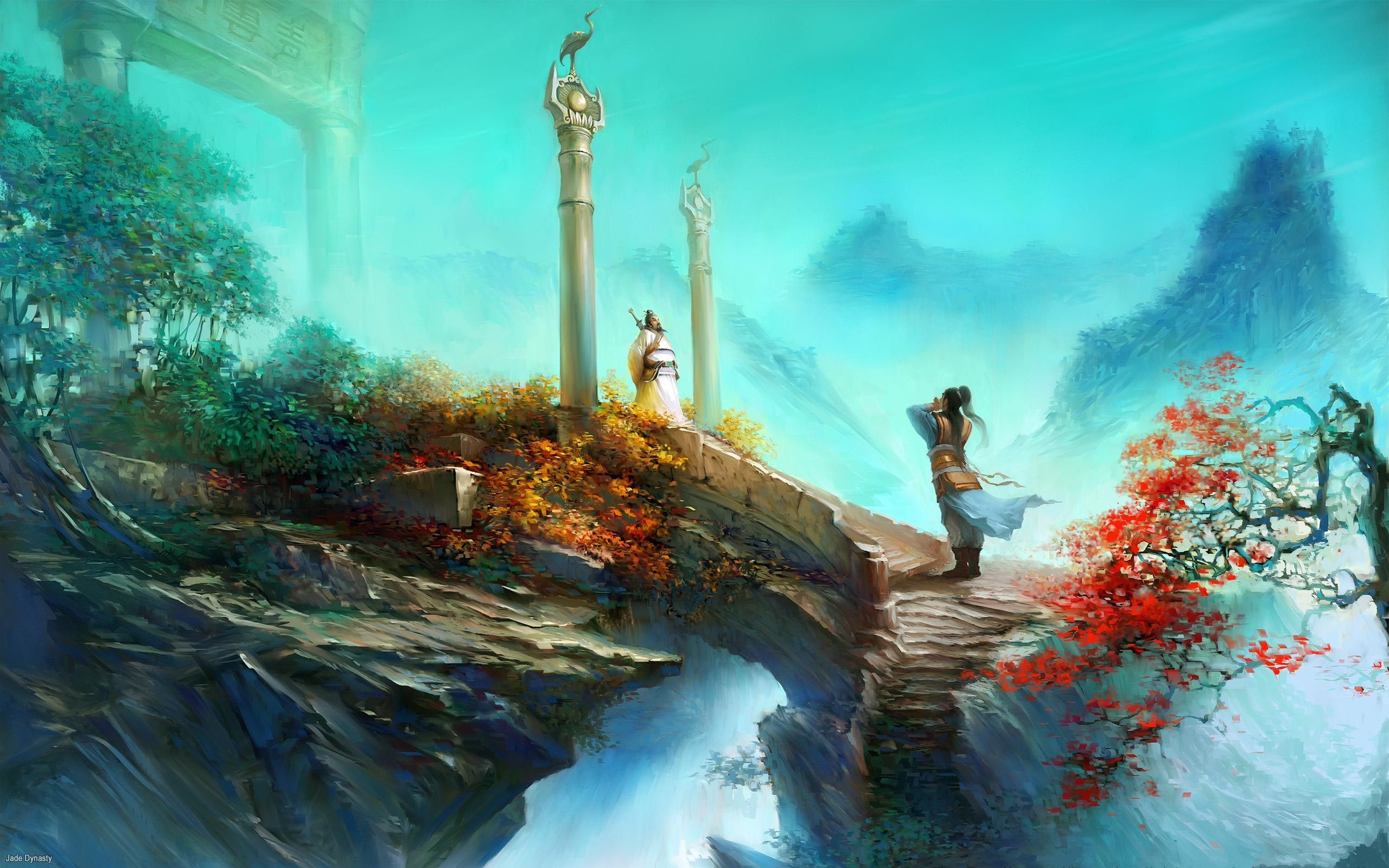 rpg, jade, mmo, 2K, kung, fantasy, dynasty, oriental, martial, asian, perfect, action, fighting, 1jaded, HD Wallpaper