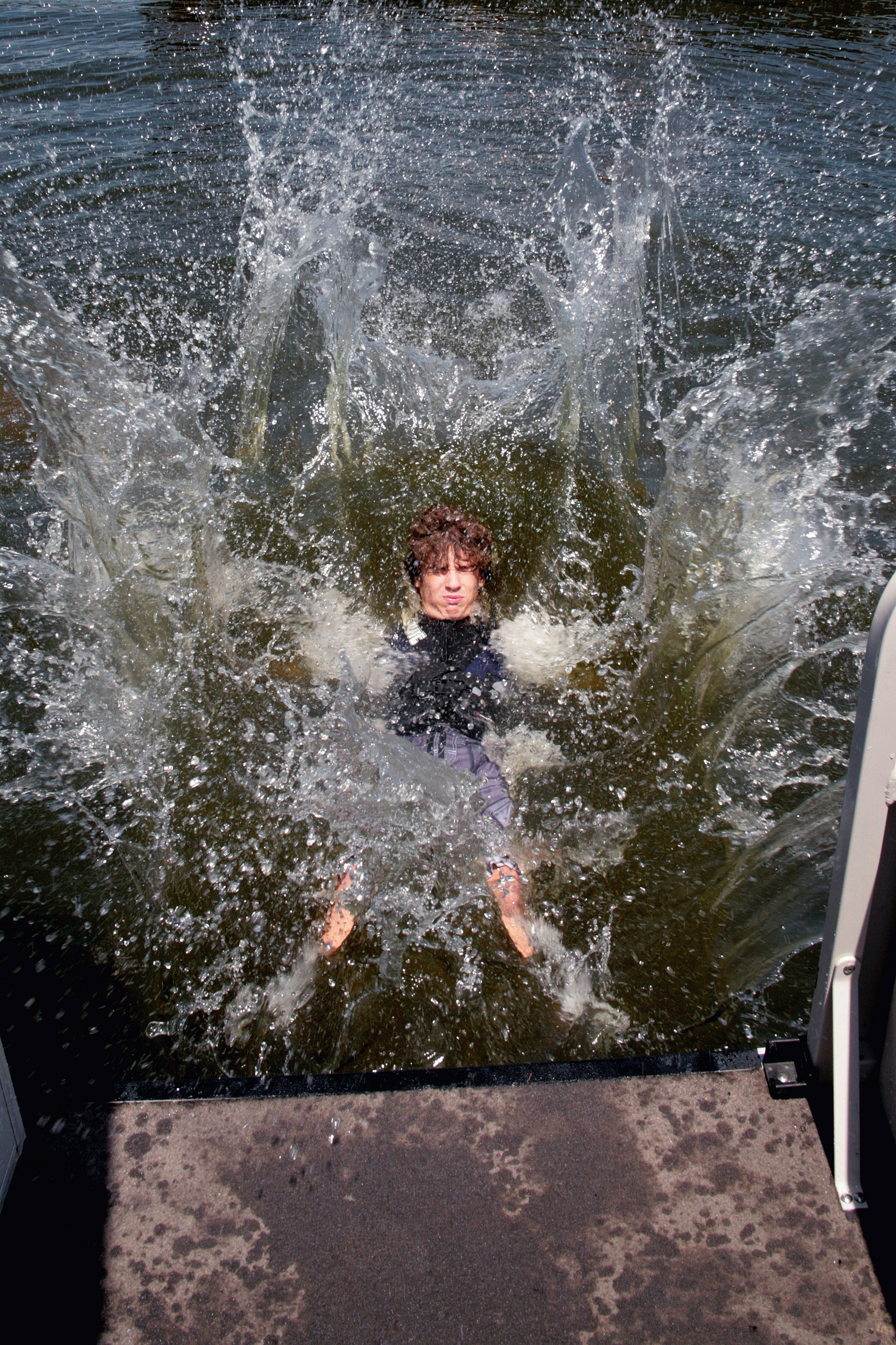 big, men, motion, Fun, Splash, portrait, play, happiness, jumping, front view, childhood, boys, one person, Water, Swimming, 4K, happy, lake, playing, Phone HD Wallpaper