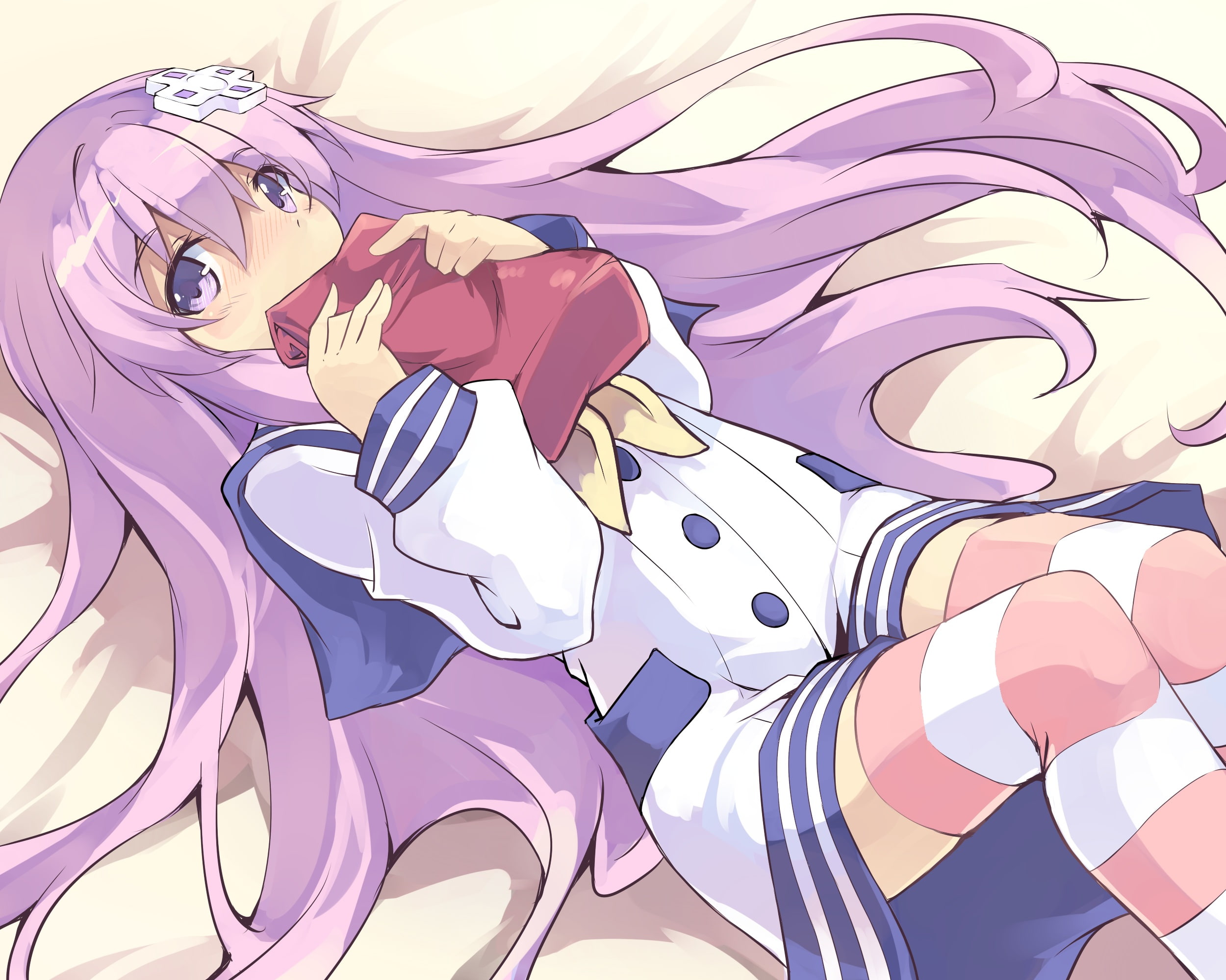 nepgear, seifuku, dress, 258447, (artist), purple, neptunia, hyperdimension, long, konachan, eyes, 1080P, hair, com, tagme, thighhighs, HD Wallpaper