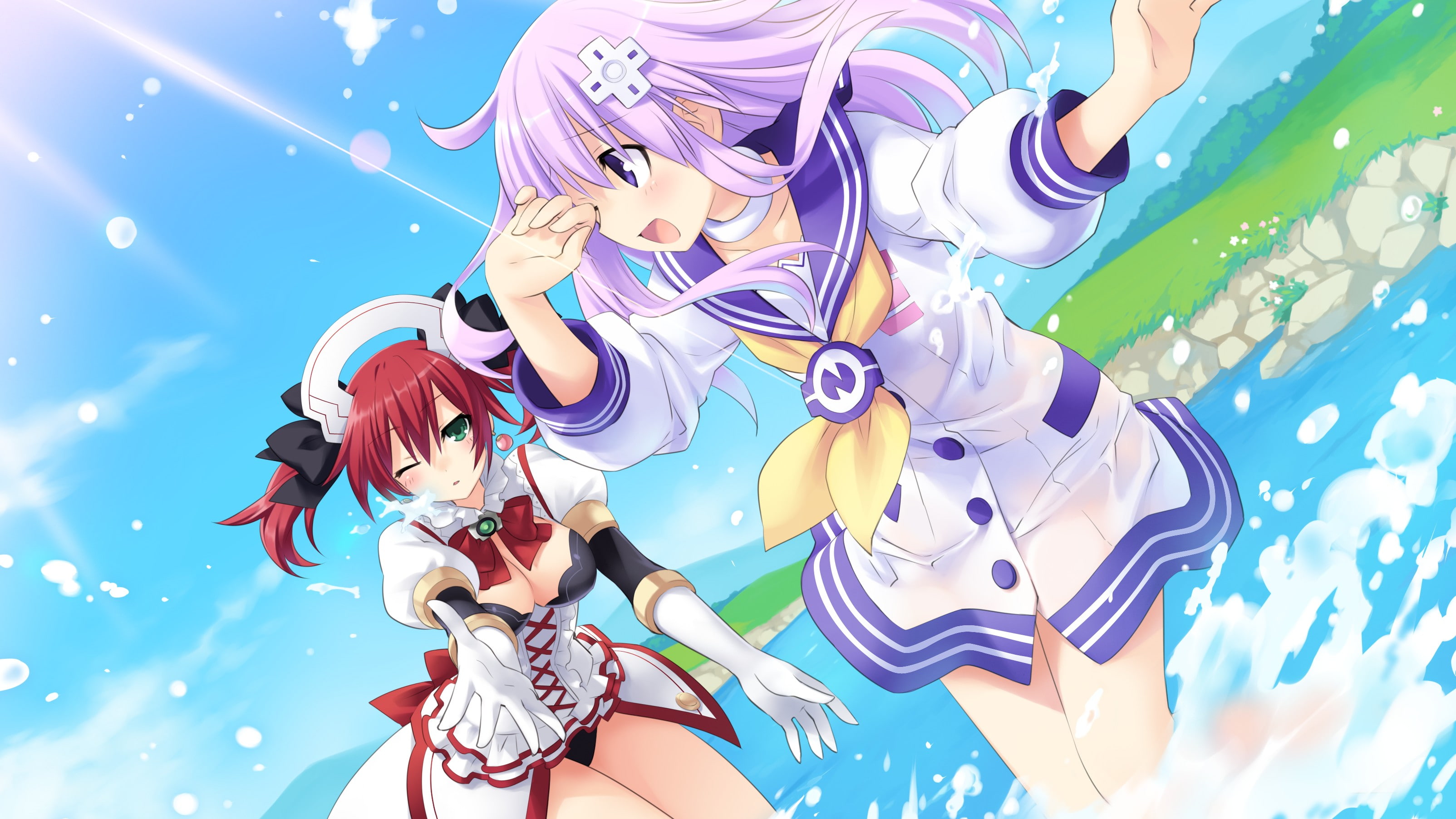 Nepgear (Hyperdimension Neptunia), 2K, Cave (Hyperdimension Neptunia), Hyperdimension Neptunia, Anime Girls, HD Wallpaper