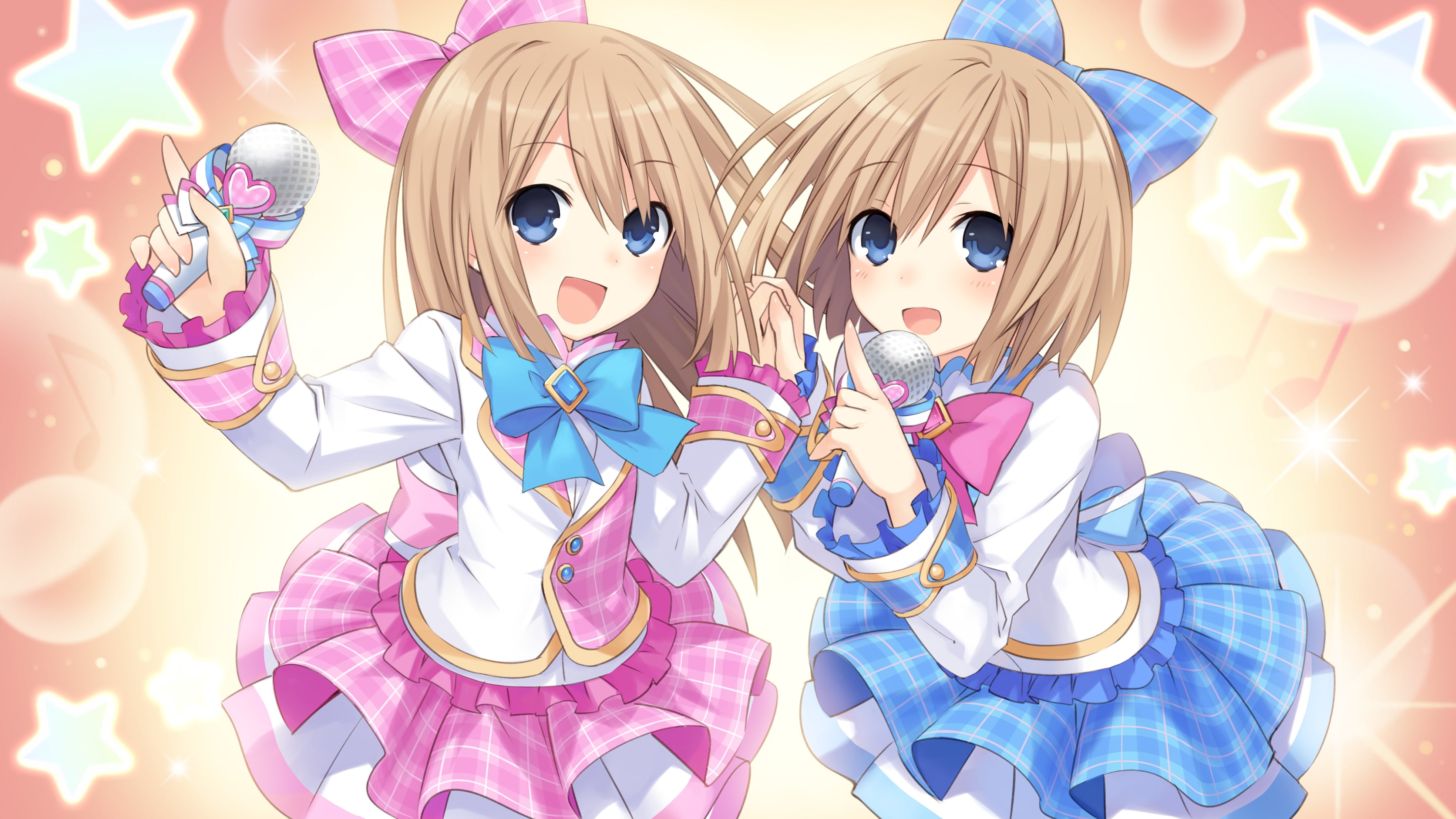 Ram (Hyperdimension Neptunia), 4K, Anime Girls, Rom (Hyperdimension Neptunia), Hyperdimension Neptunia, HD Wallpaper